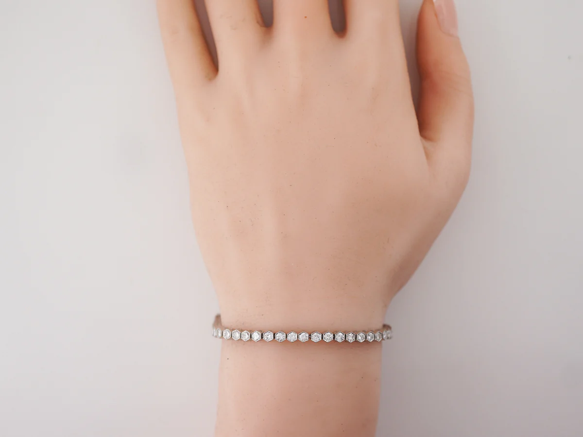 **RTV**Bracelet Modern 3.24 Round Brilliant Cut Diamonds in Platinum - Image 4
