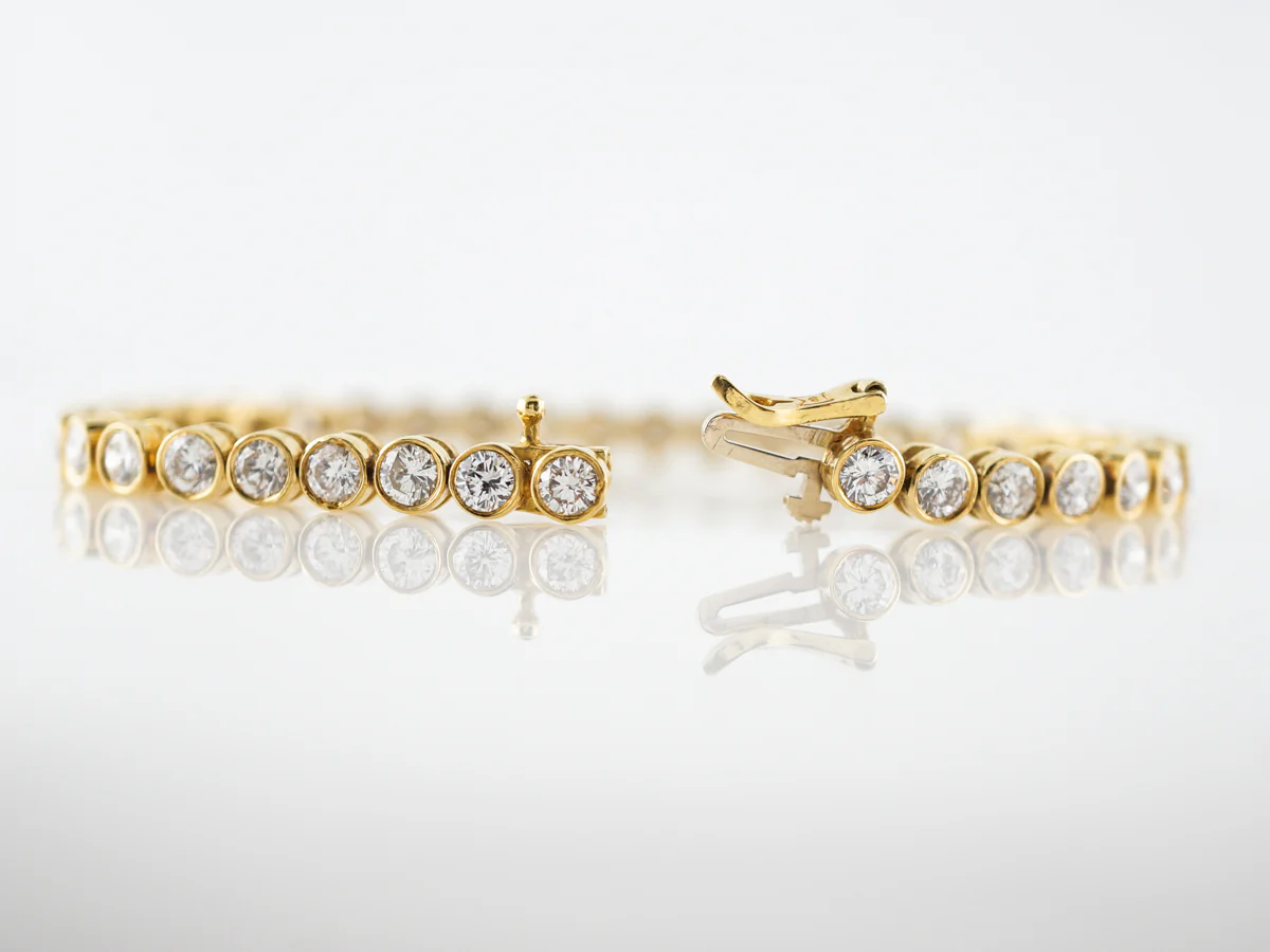 Bracelet Modern 7.50 Round Brilliant Cut Diamonds in 18 Yellow Gold - Image 3