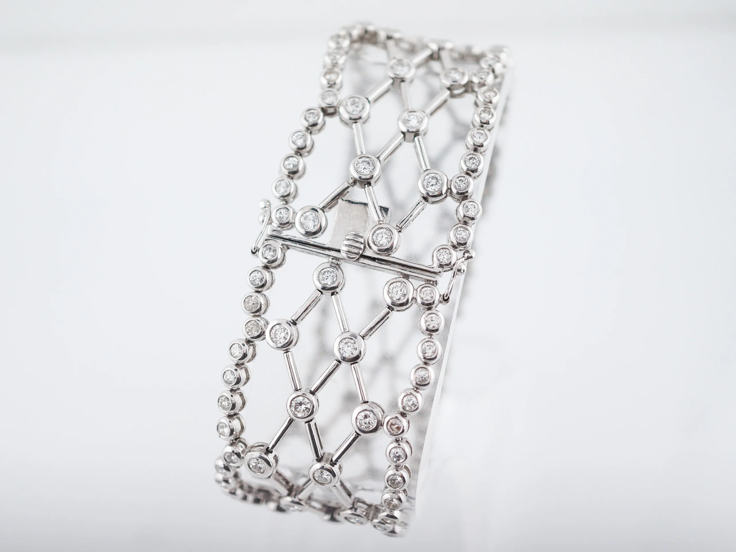 Bracelet Modern 8.19 Round Brilliant Cut Diamonds in 18K White Gold - Image 5