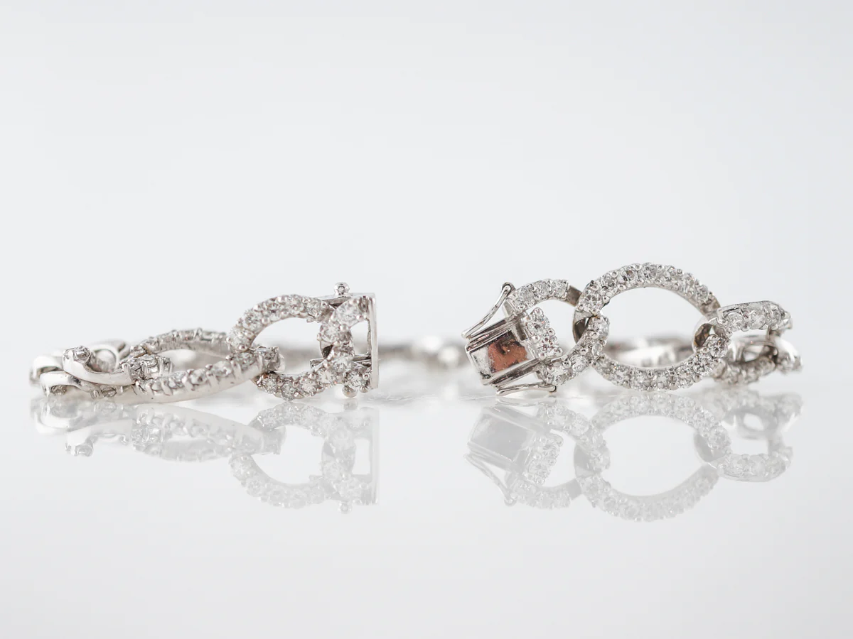 **RTV 1/17/19**Bracelet Modern 9.31 Round Brilliant Cut Diamonds in 18k White Gold - Image 3