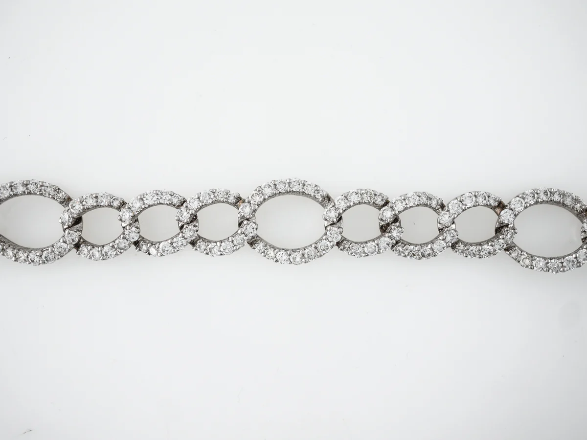**RTV 1/17/19**Bracelet Modern 9.31 Round Brilliant Cut Diamonds in 18k White Gold - Image 4