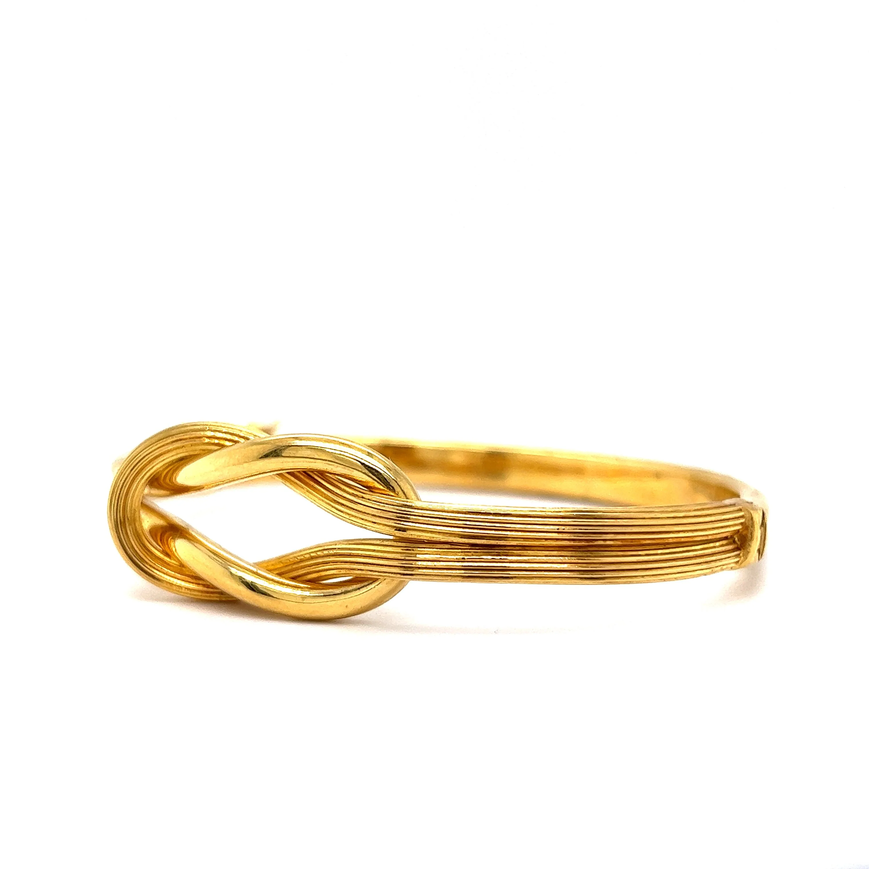 Knot Bangle Bracelet in 18k Yellow Gold - Image 2