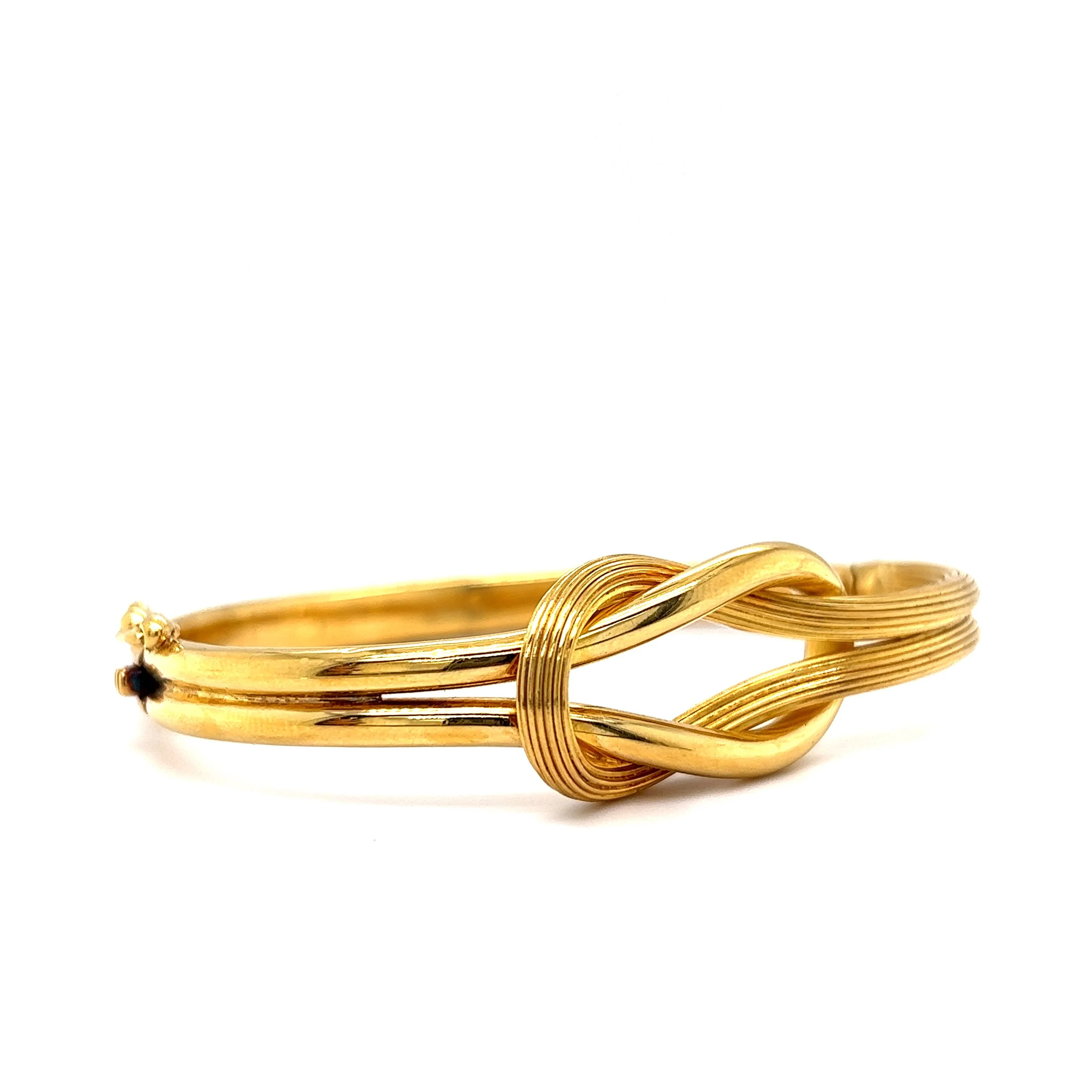 Knot Bangle Bracelet in 18k Yellow Gold - Image 3