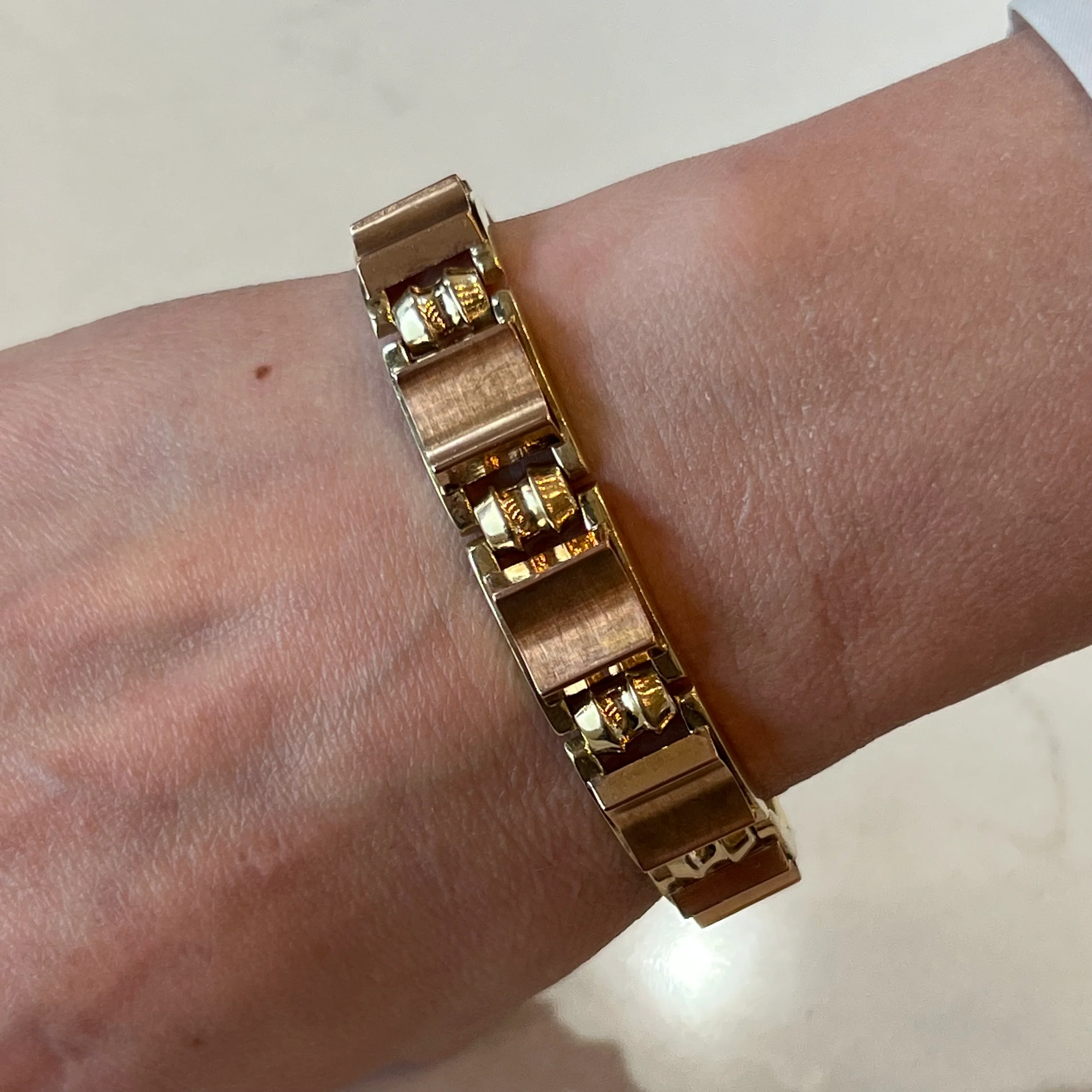 Bracelet Retro in 14k Rose & Yellow Gold - Image 4
