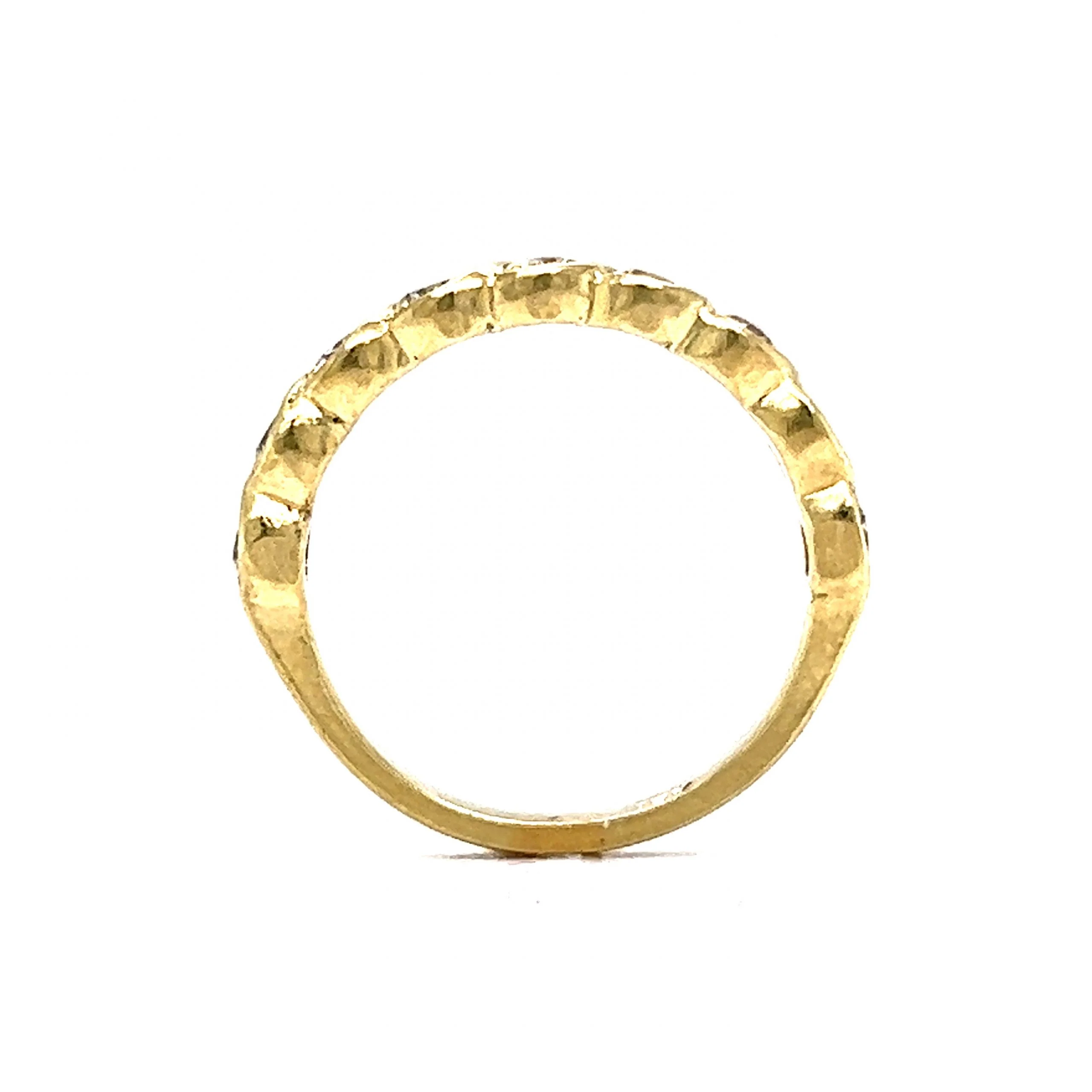 Braided Diamond Stacking Ring in 18k Yellow Gold - Image 4