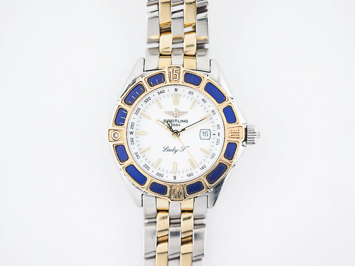 Breitling 1884 Lady J Women's Watch in Sterling Silver & 18k White Gold - Image 4