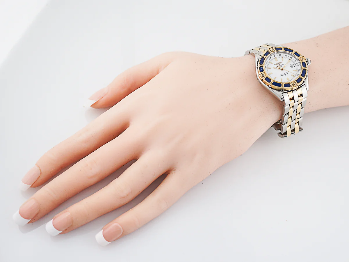 Breitling 1884 Lady J Women's Watch in Sterling Silver & 18k White Gold - Image 8