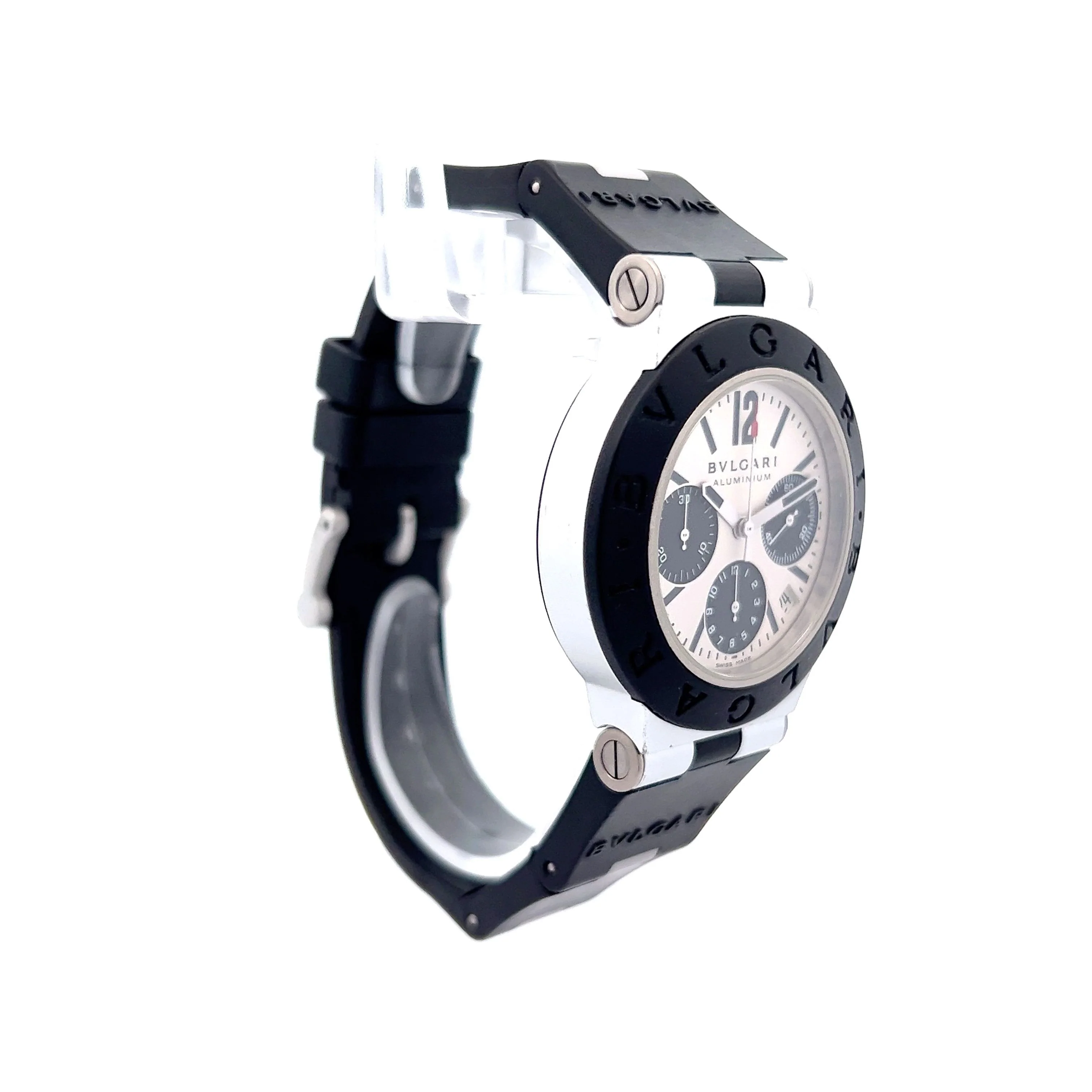 Bulgari Aluminum Diagono 38mm with Rubber Bracelet - Image 3