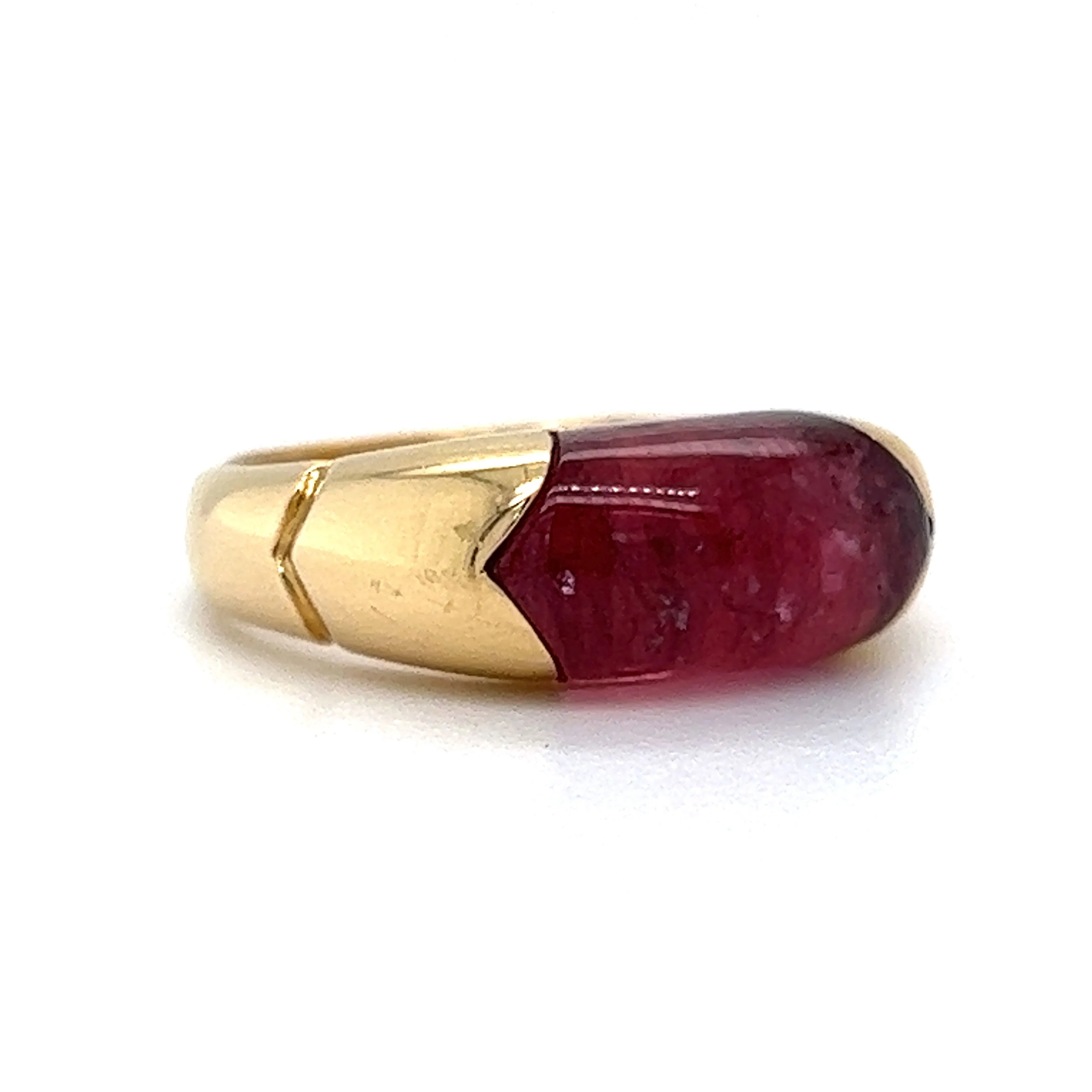 Bulgari Tronchetto Pink Tourmaline Ring in 18k Yellow Gold - Image 3