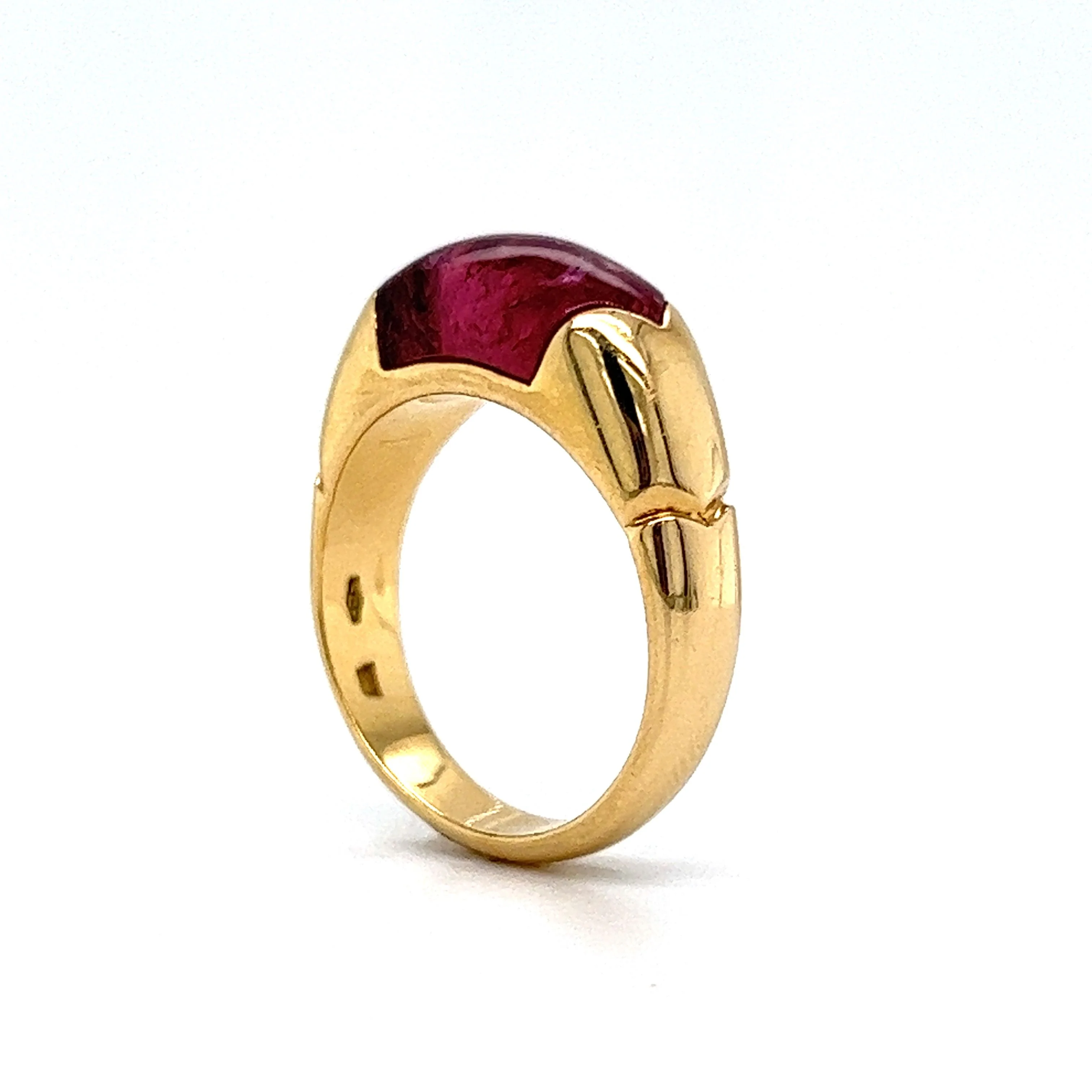 Bulgari Tronchetto Pink Tourmaline Ring in 18k Yellow Gold - Image 5