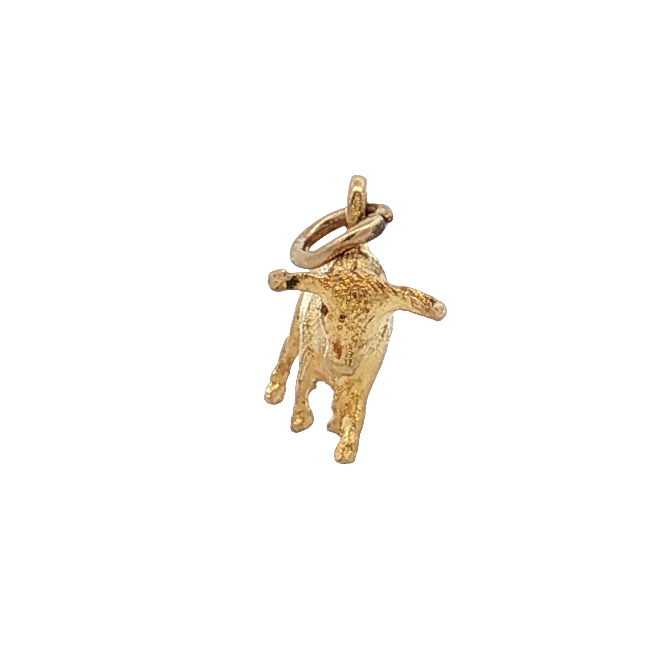 Bull Charm in 14k Yellow Gold - Image 2