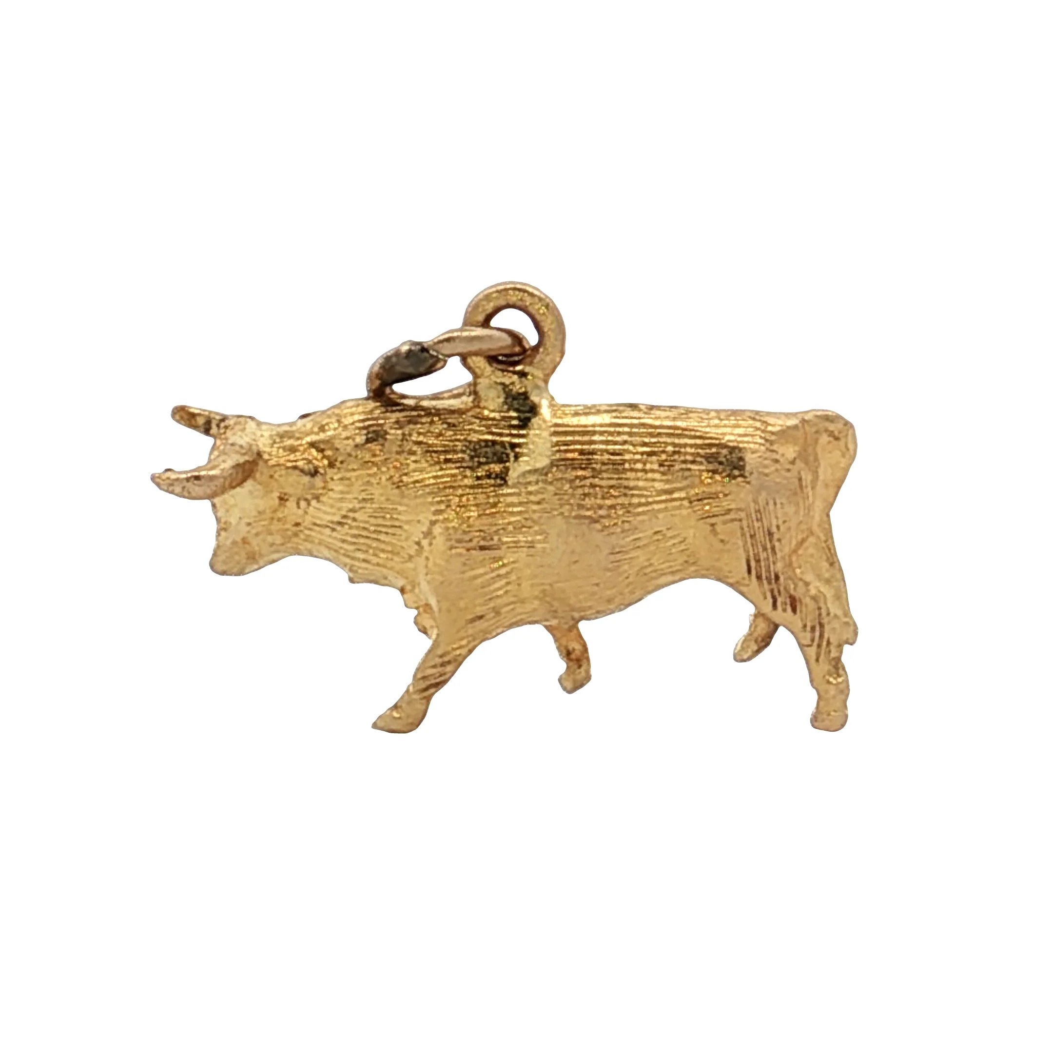 Bull Charm in 14k Yellow Gold - Image 3