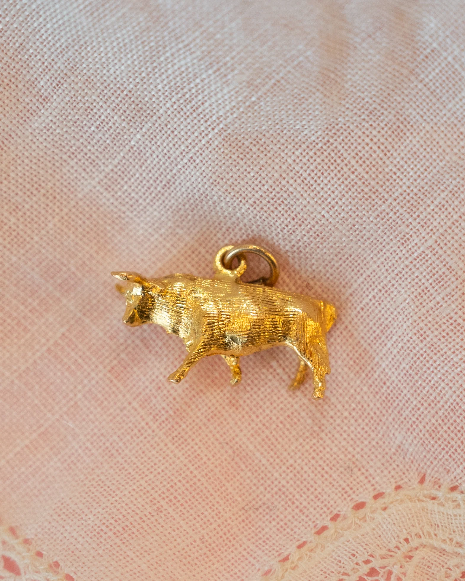 Bull Charm in 14k Yellow Gold - Image 4