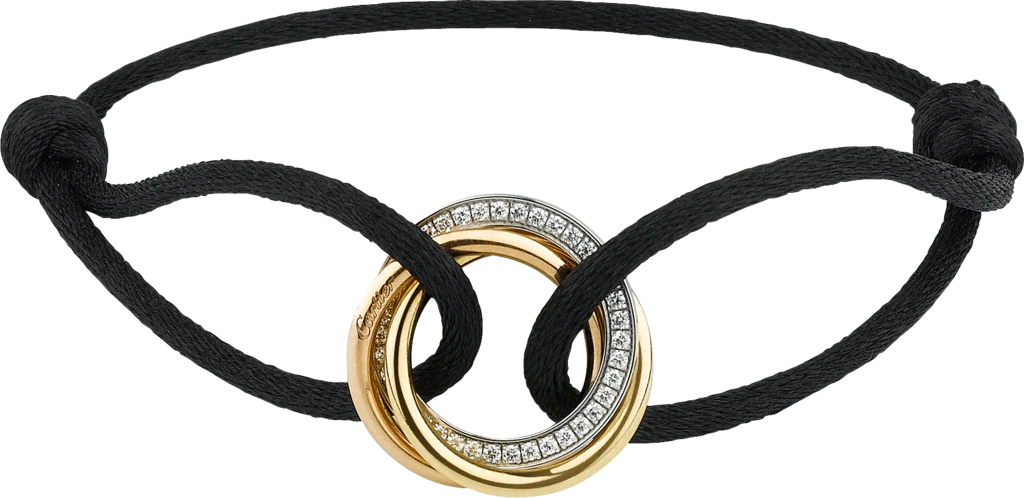 Cartier Bracelets Modern .20 Round Brilliant Cut Diamonds in 18k Yellow, Rose & White Gold - Image 2