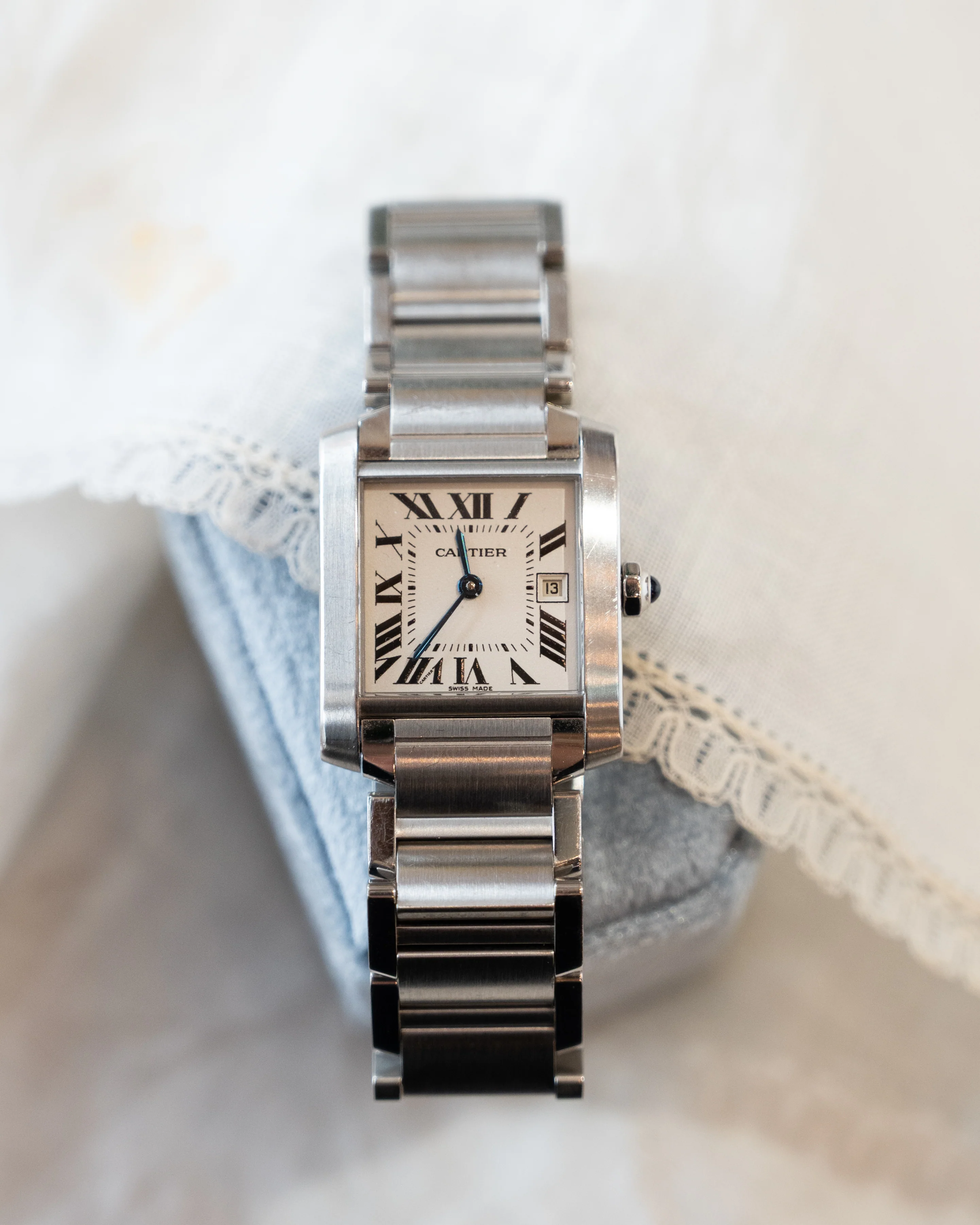 Cartier Tank Francaise Watch 2465 Stainless Steel - Image 5