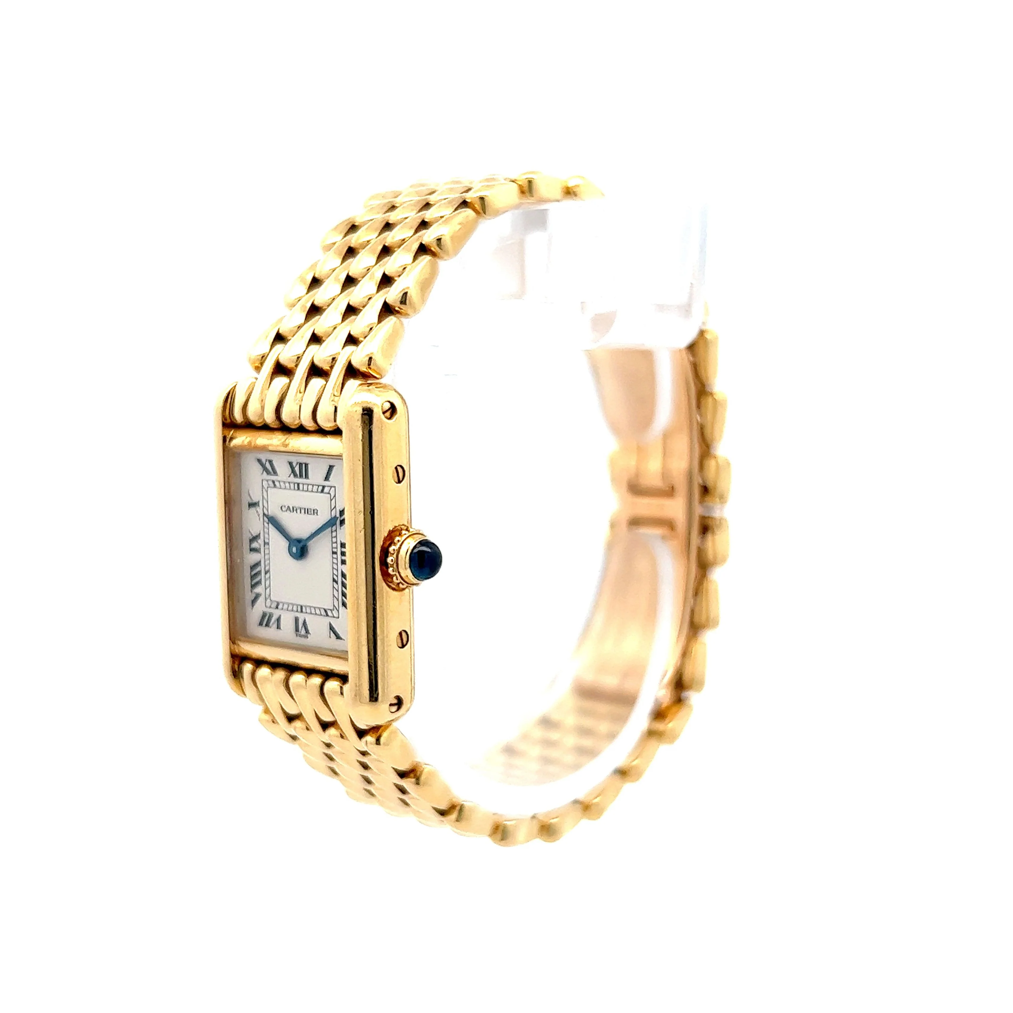 Cartier Tank Louis Teardrop Watch Bracelet in 18k Yellow Gold - Image 2