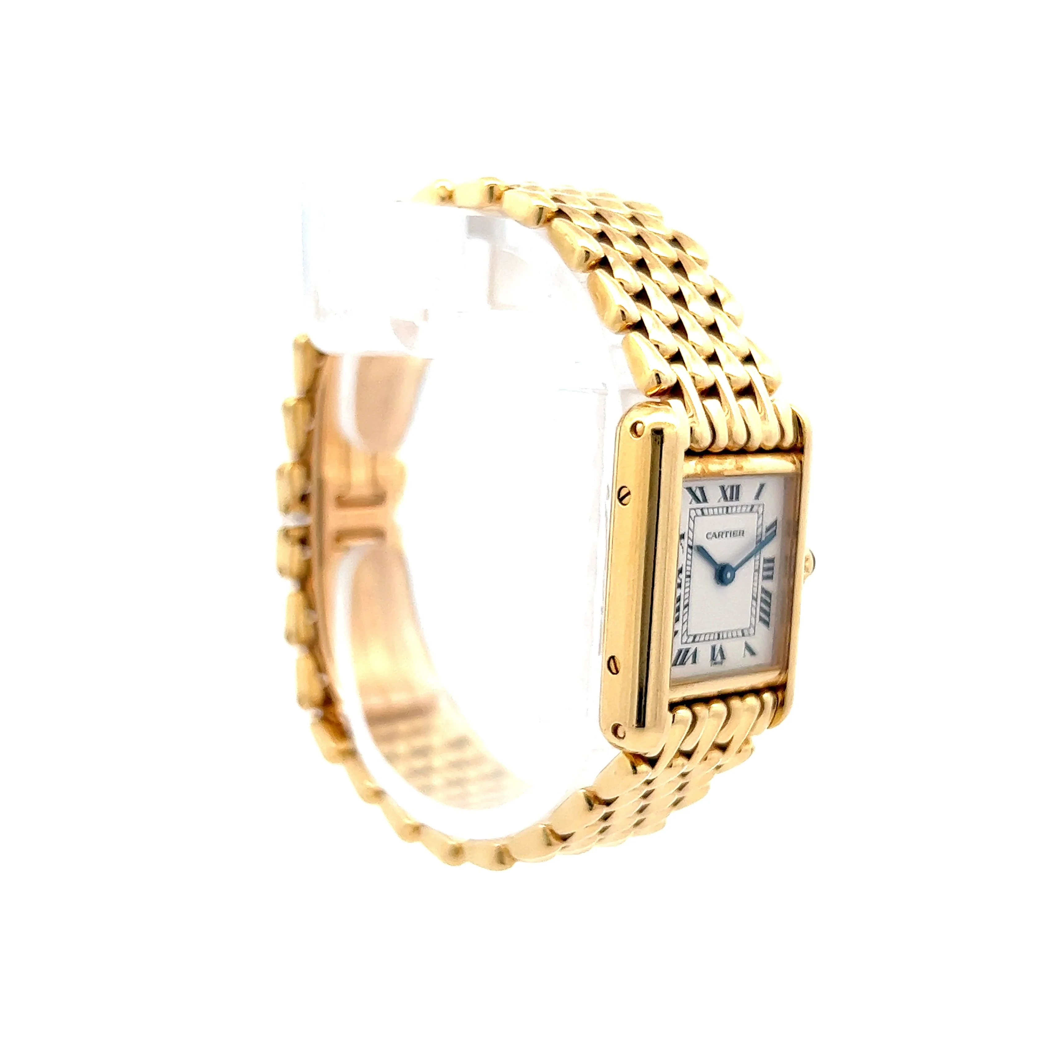 Cartier Tank Louis Teardrop Watch Bracelet in 18k Yellow Gold - Image 3