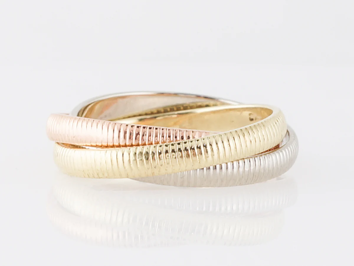 Cartier Trinity Roll Ring in 18k Yellow, White, & Rose Gold - Image 3