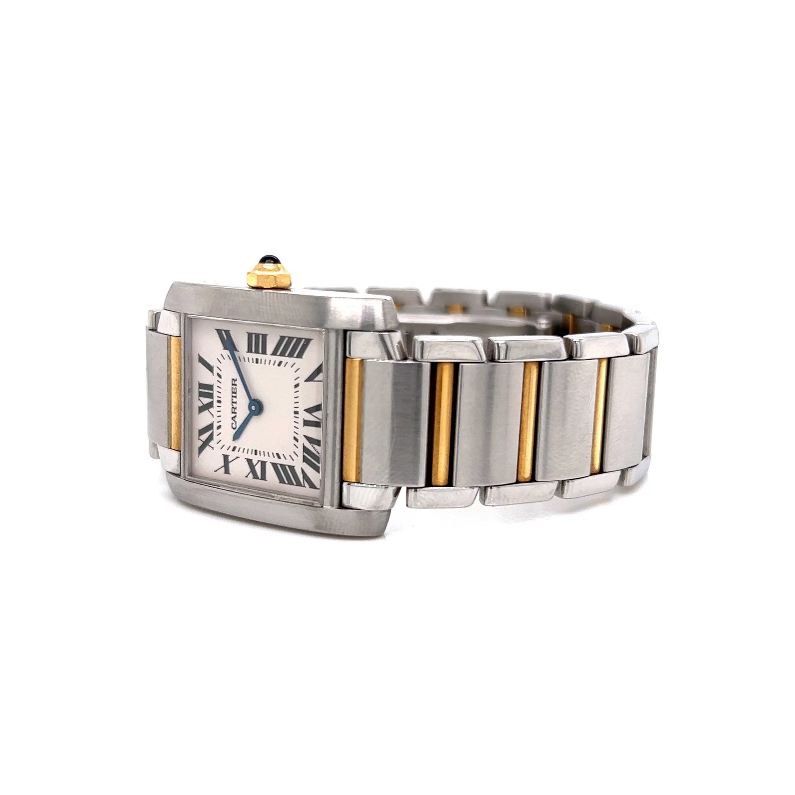 Cartier Two Tone Tank Watch in 18k Yellow Gold & Stainless Steel - Image 2