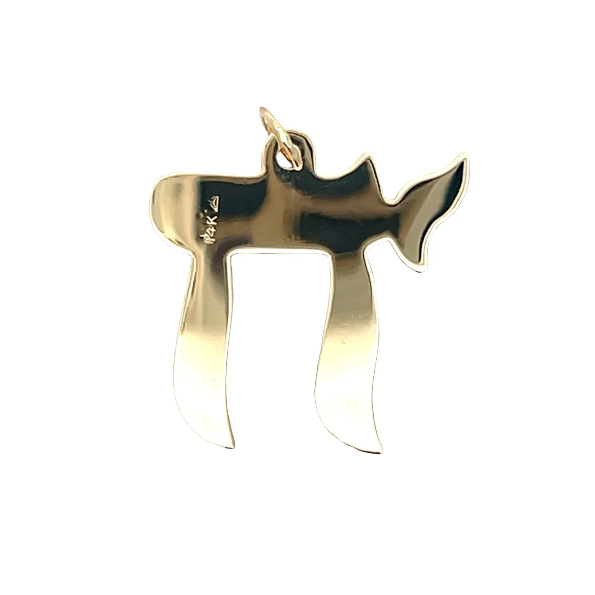 Chai Pendant in 14k Yellow Gold - Image 2