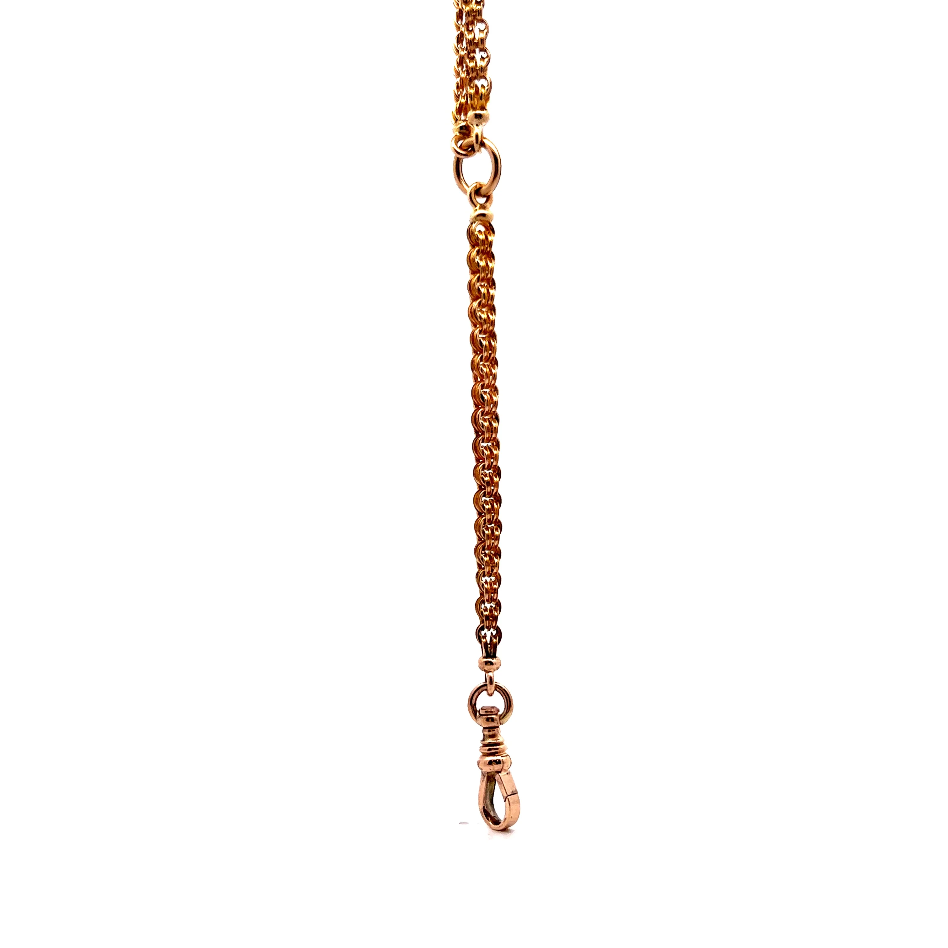 Antique Victorian Rolo Link Necklace in 14k Yellow Gold - Image 3