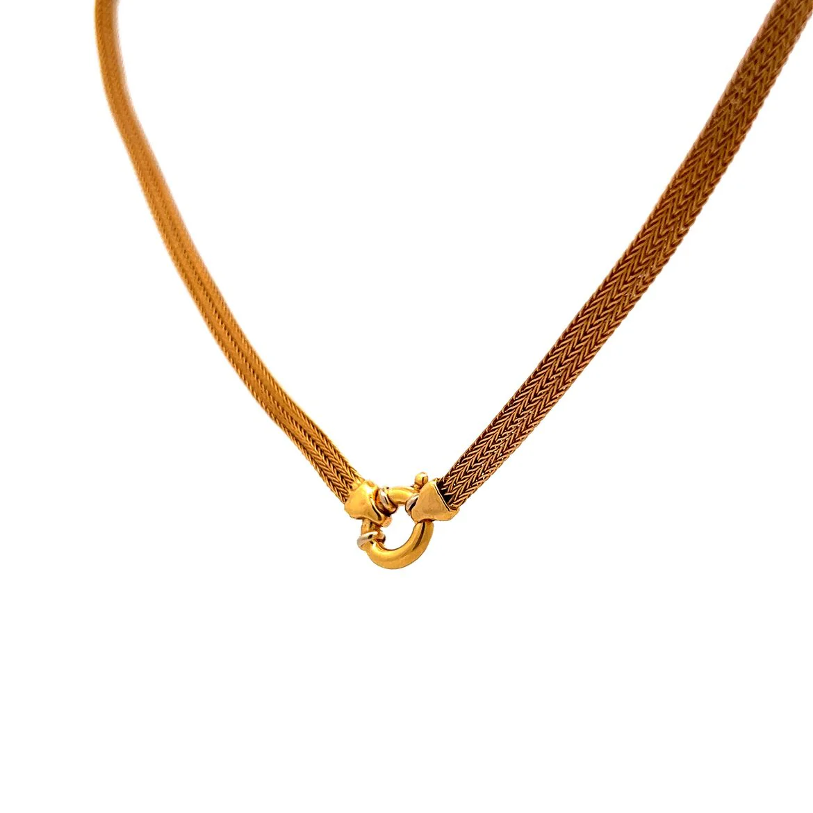 Reversible Wheat Chain Necklace in 18k Yellow Gold - Image 2
