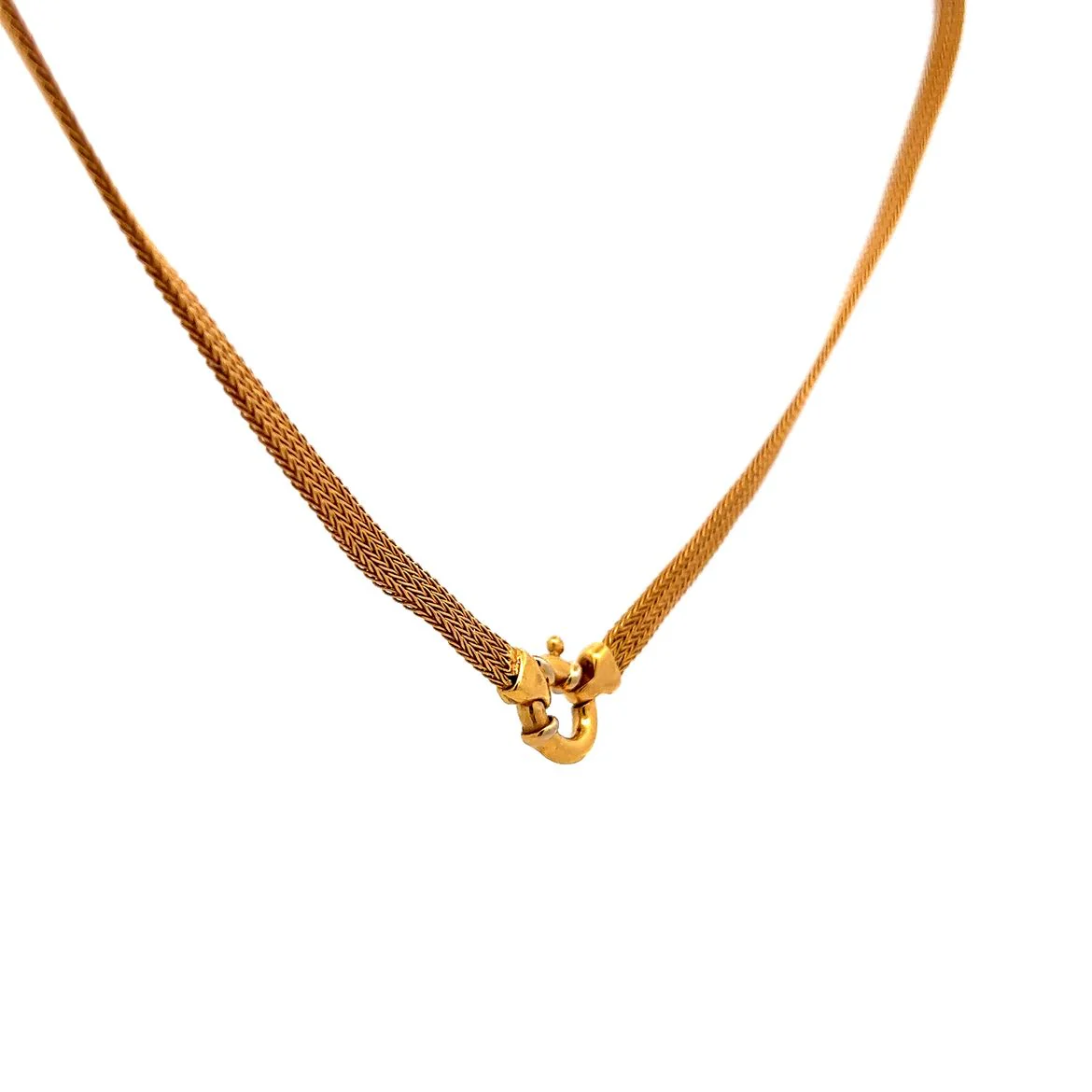 Reversible Wheat Chain Necklace in 18k Yellow Gold - Image 3