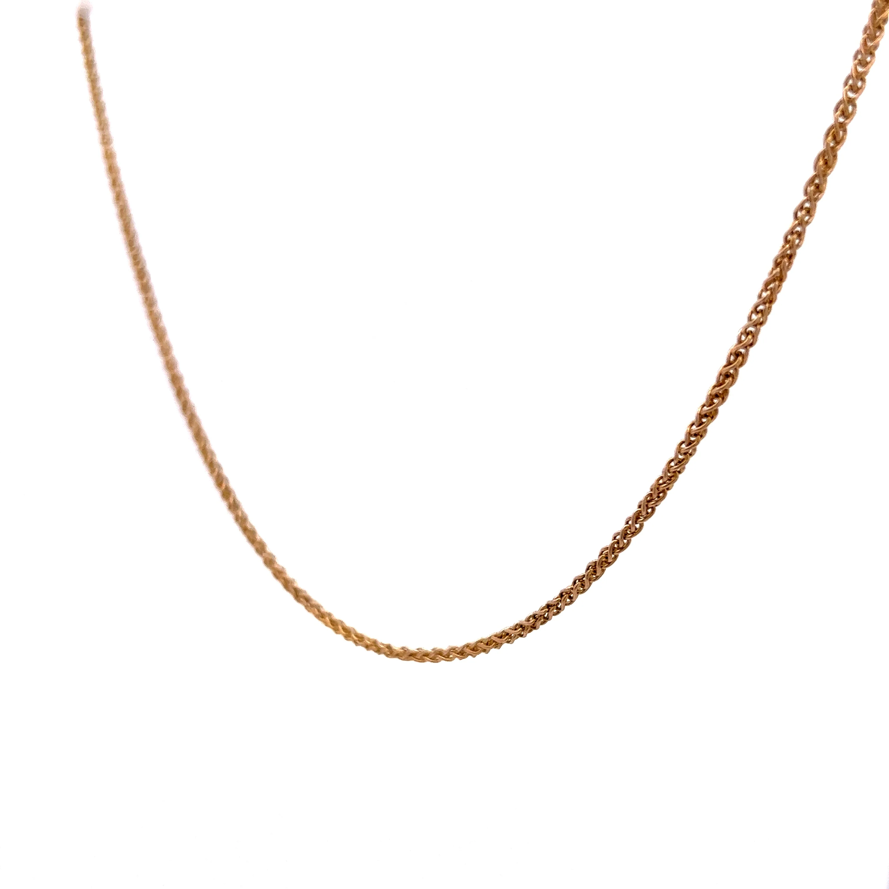 20" Wheat Chain Necklace in 14k Yellow Gold - Image 2