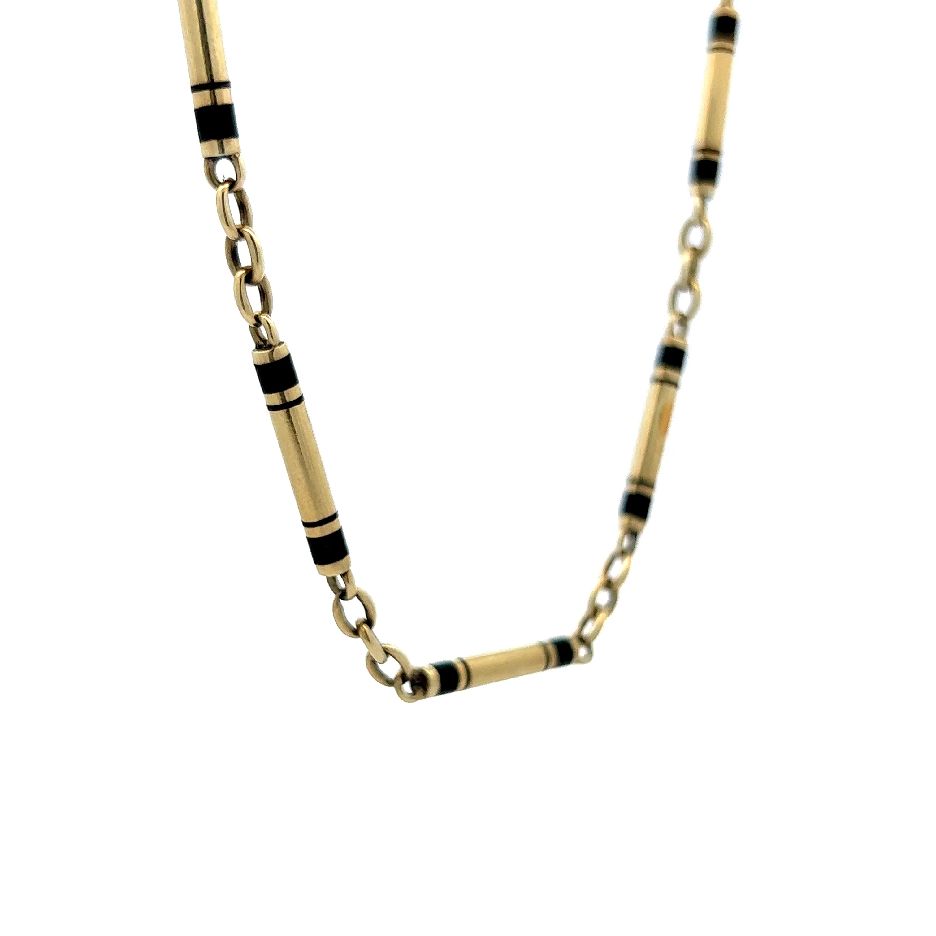 Victorian Watch Fob Chain Necklace in 14k Yellow Gold - Image 3