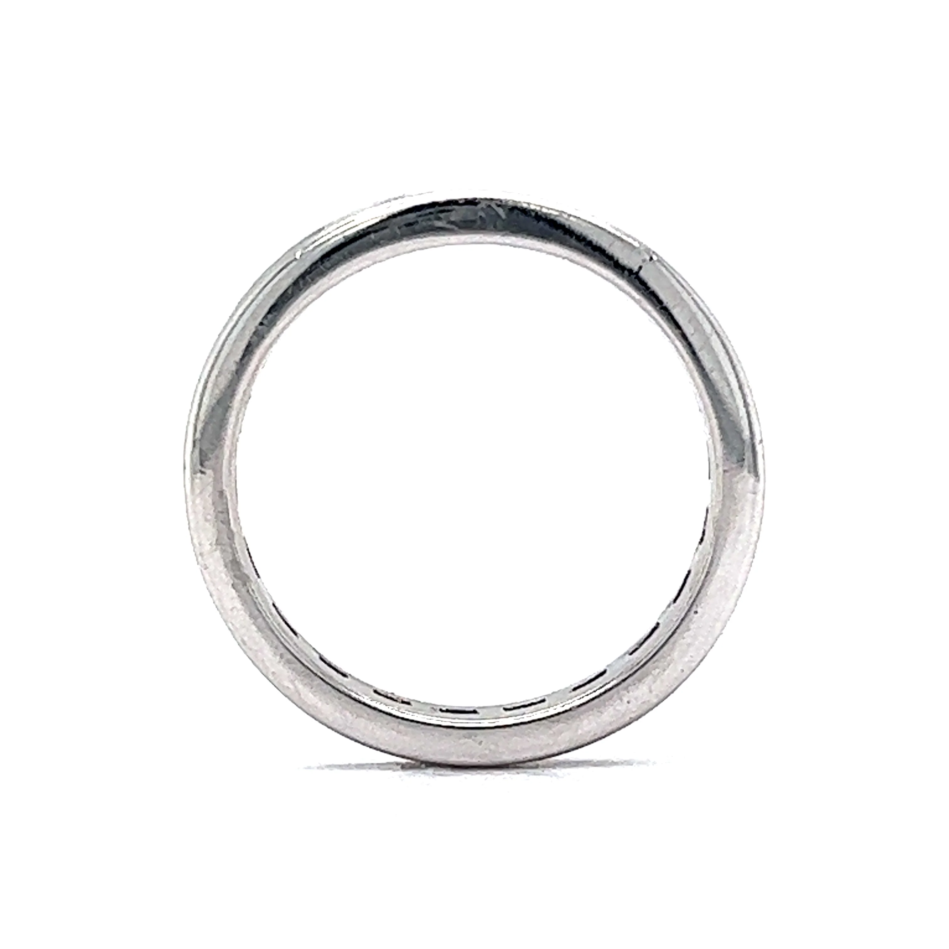 Channel Set Baguette Diamond Wedding Band in 14k White Gold - Image 4