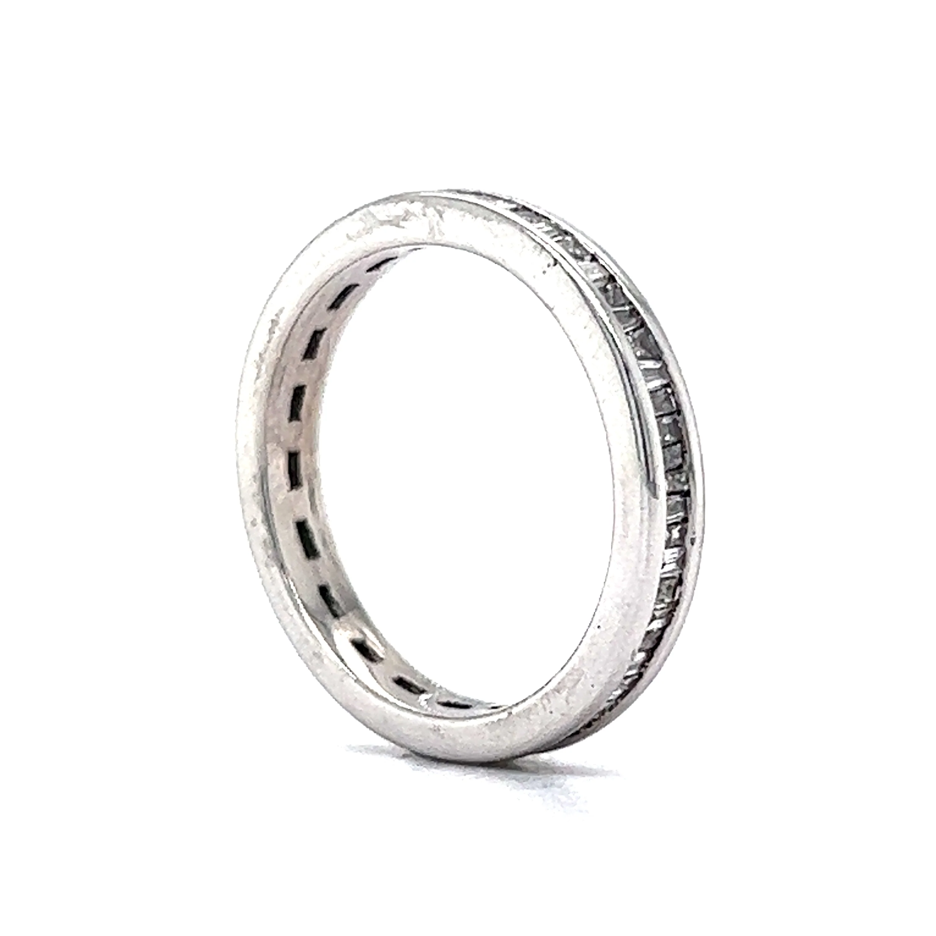 Channel Set Baguette Diamond Wedding Band in 14k White Gold - Image 5