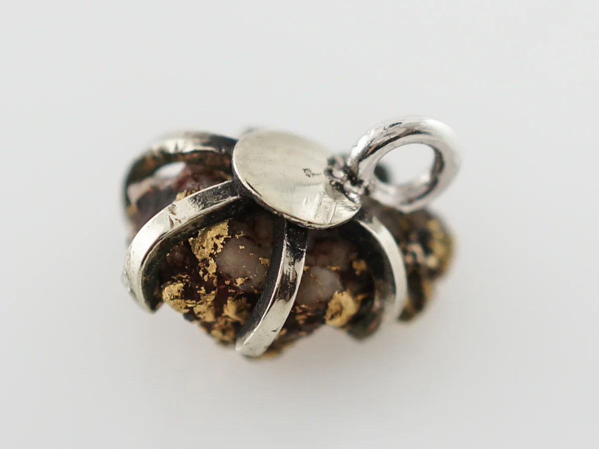Charm Modern Gold Nugget in 22k Yellow Gold - Image 4