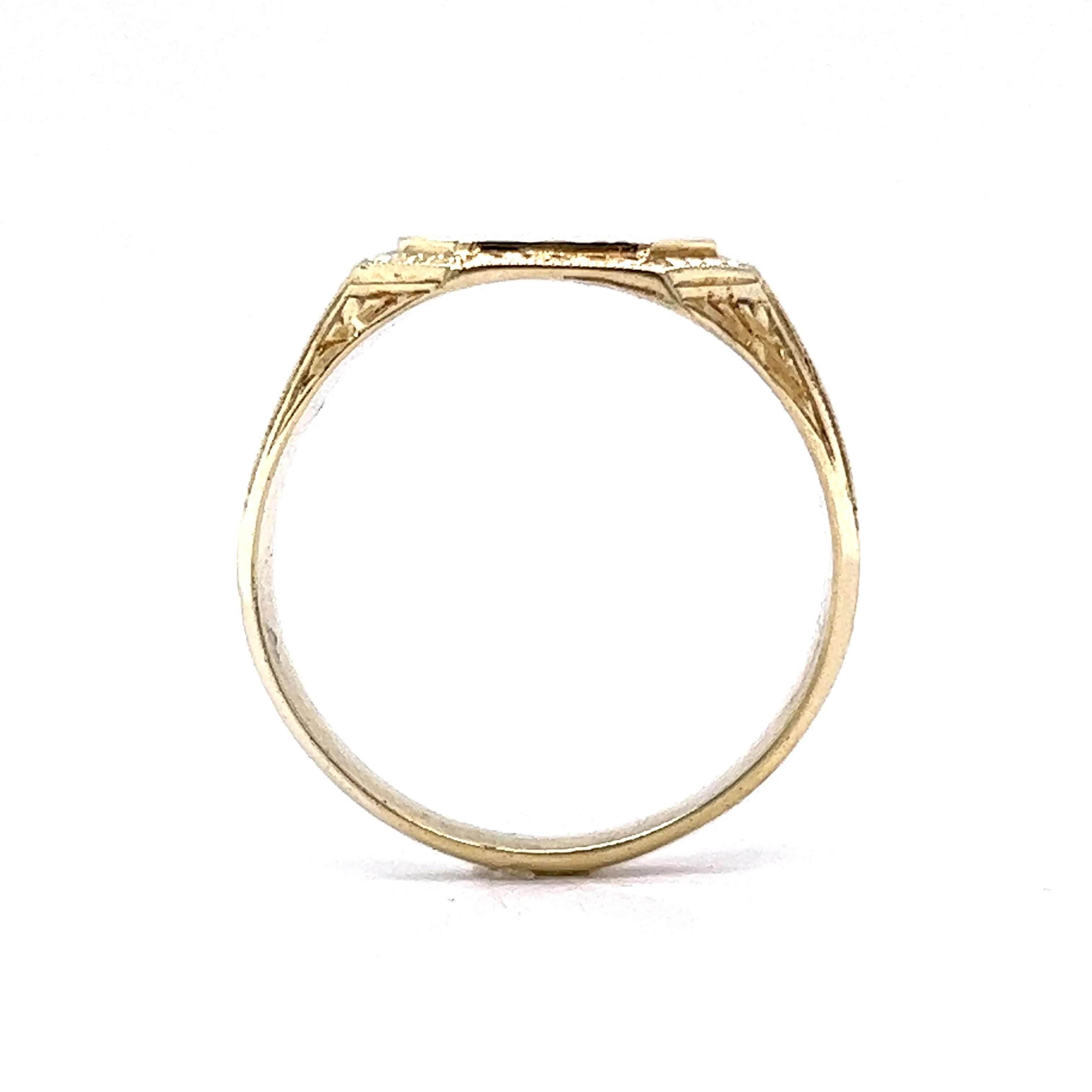 Men's Vintage Mid-Century Signet Ring in 14k Yellow Gold - Image 4