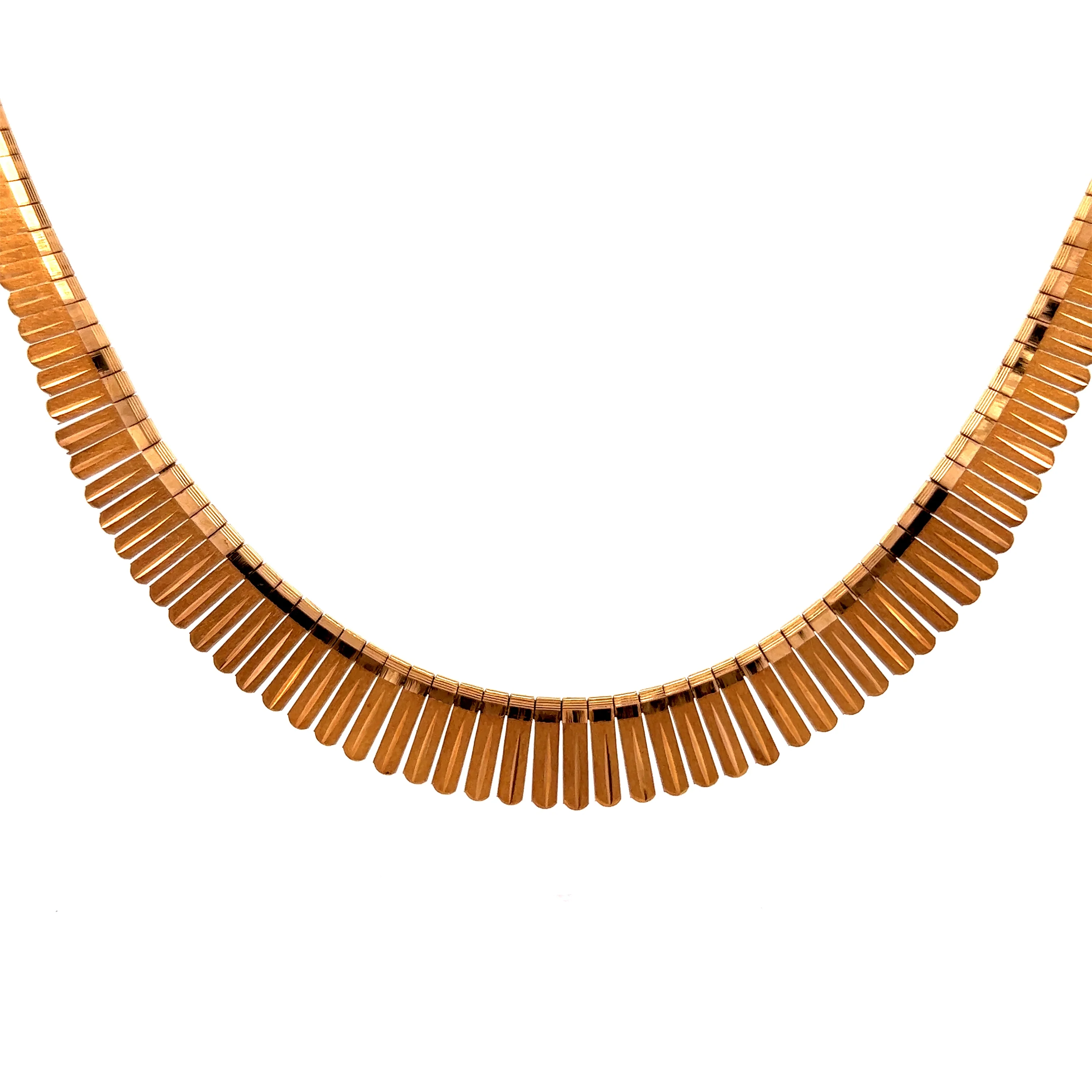 Fringed Collar Necklace in 14k Yellow Gold