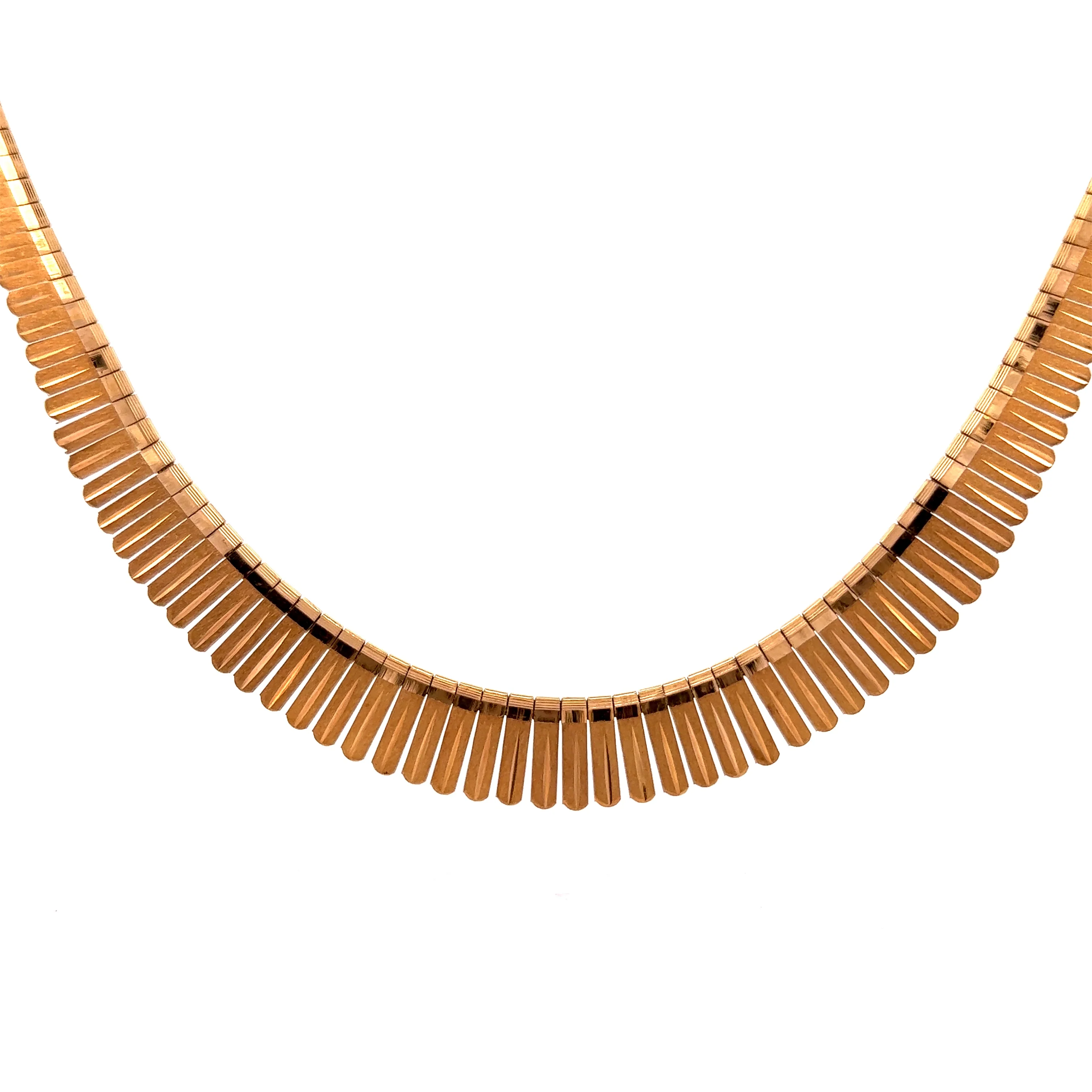 Fringed Collar Necklace in 14k Yellow Gold - Image 2