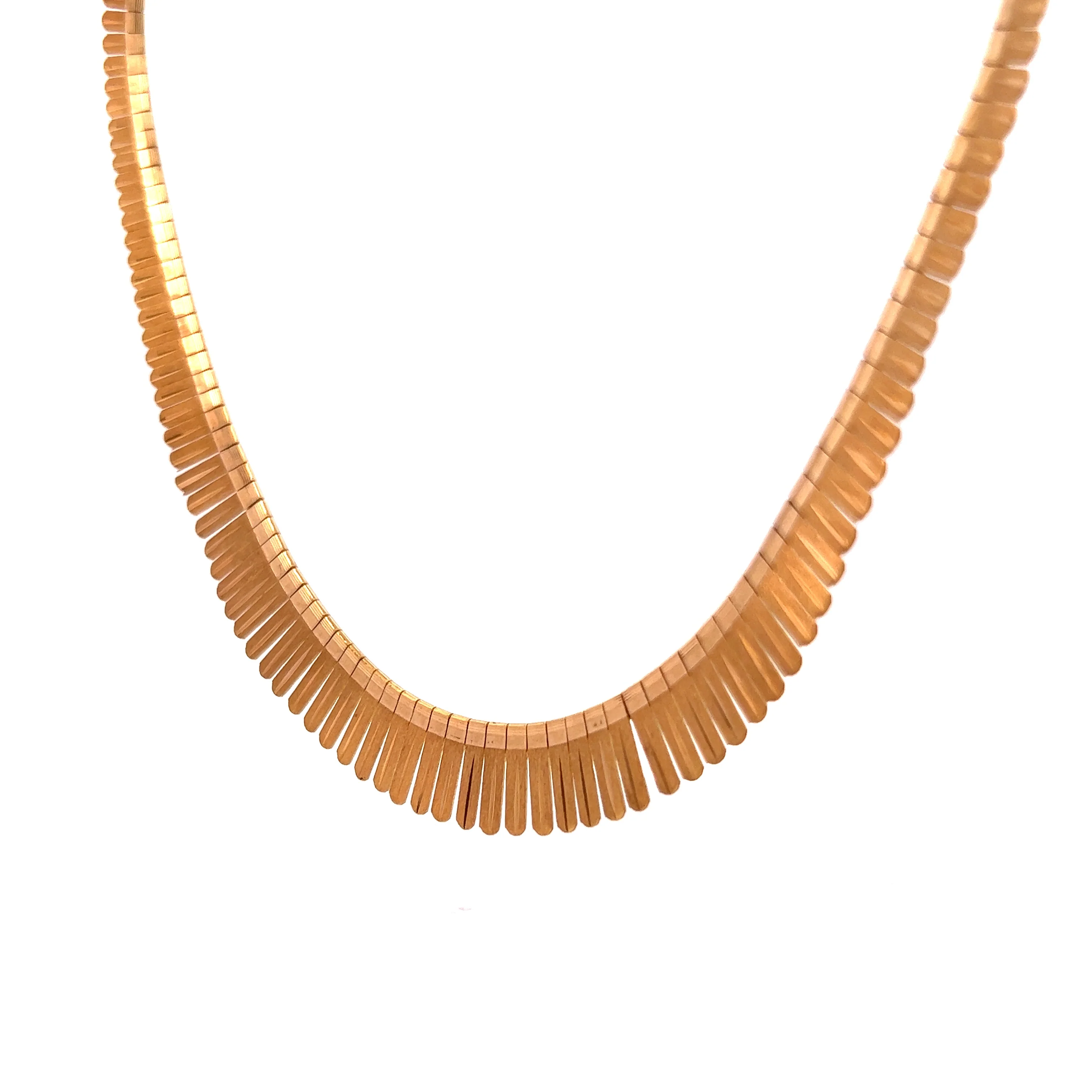 Fringed Collar Necklace in 14k Yellow Gold - Image 3
