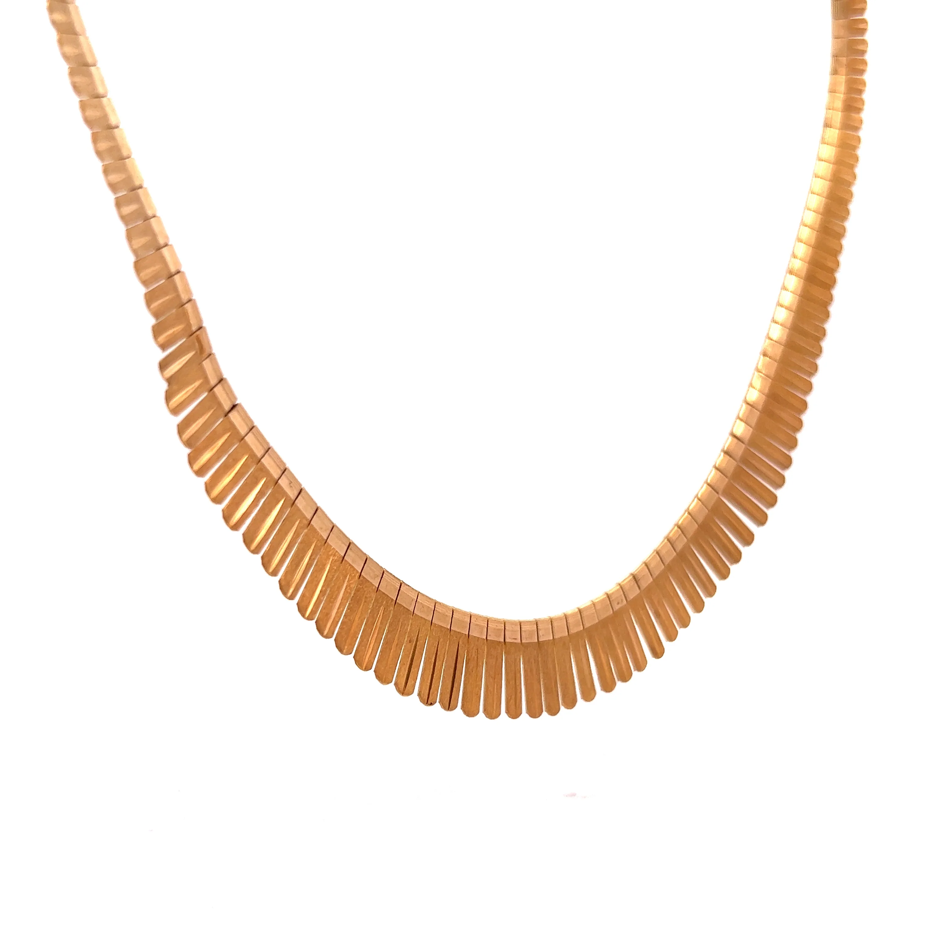 Fringed Collar Necklace in 14k Yellow Gold - Image 4