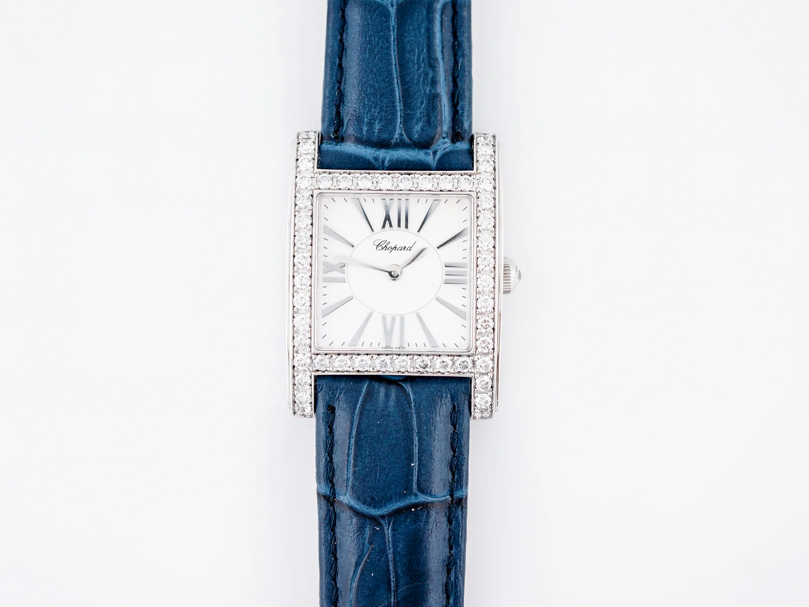 Chopard "H" Ladies Watch Modern 1.55 Round Brilliant Cut Diamonds in 18K White Gold