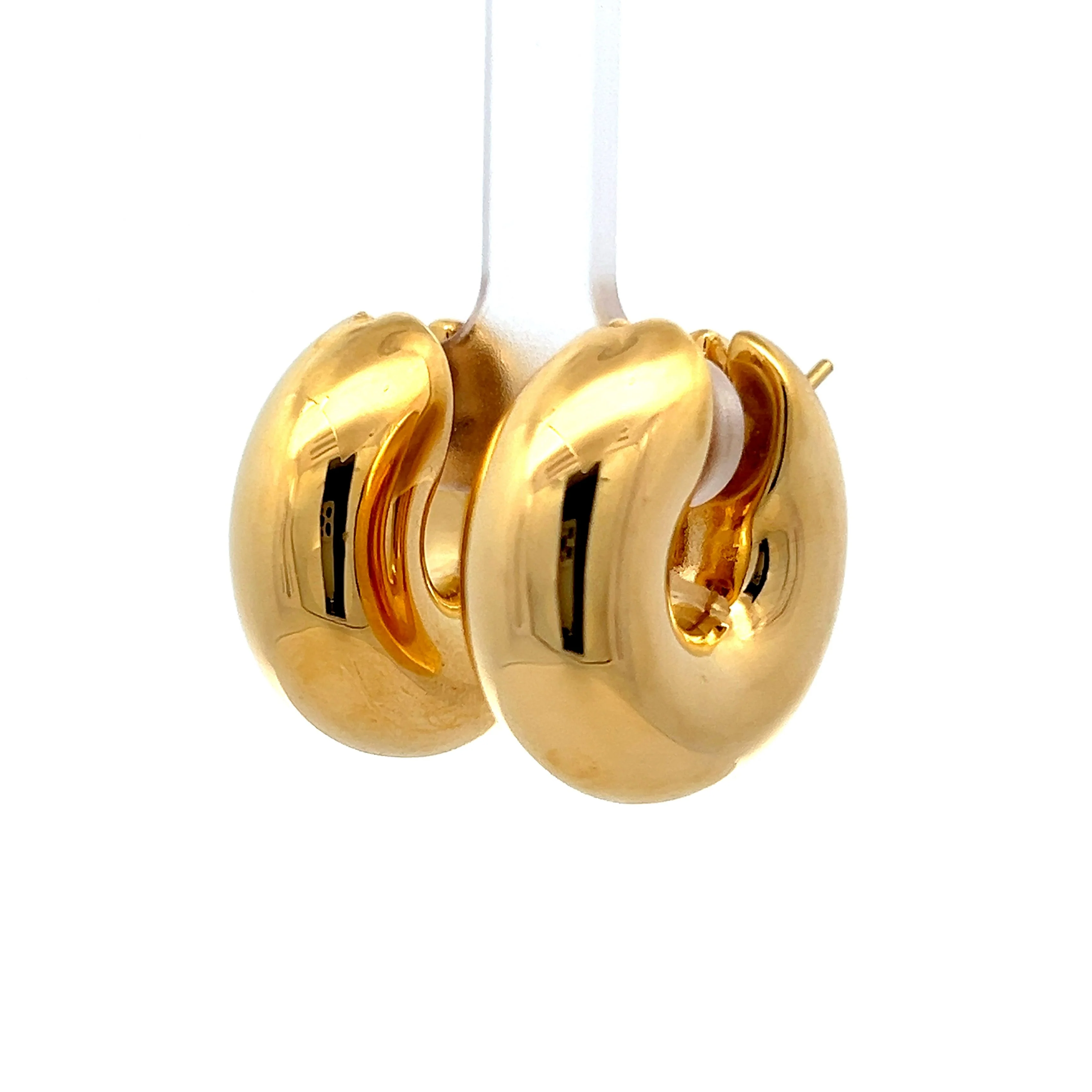 Chunky Bubble Hoop Earrings in 18k Yellow Gold - Image 2