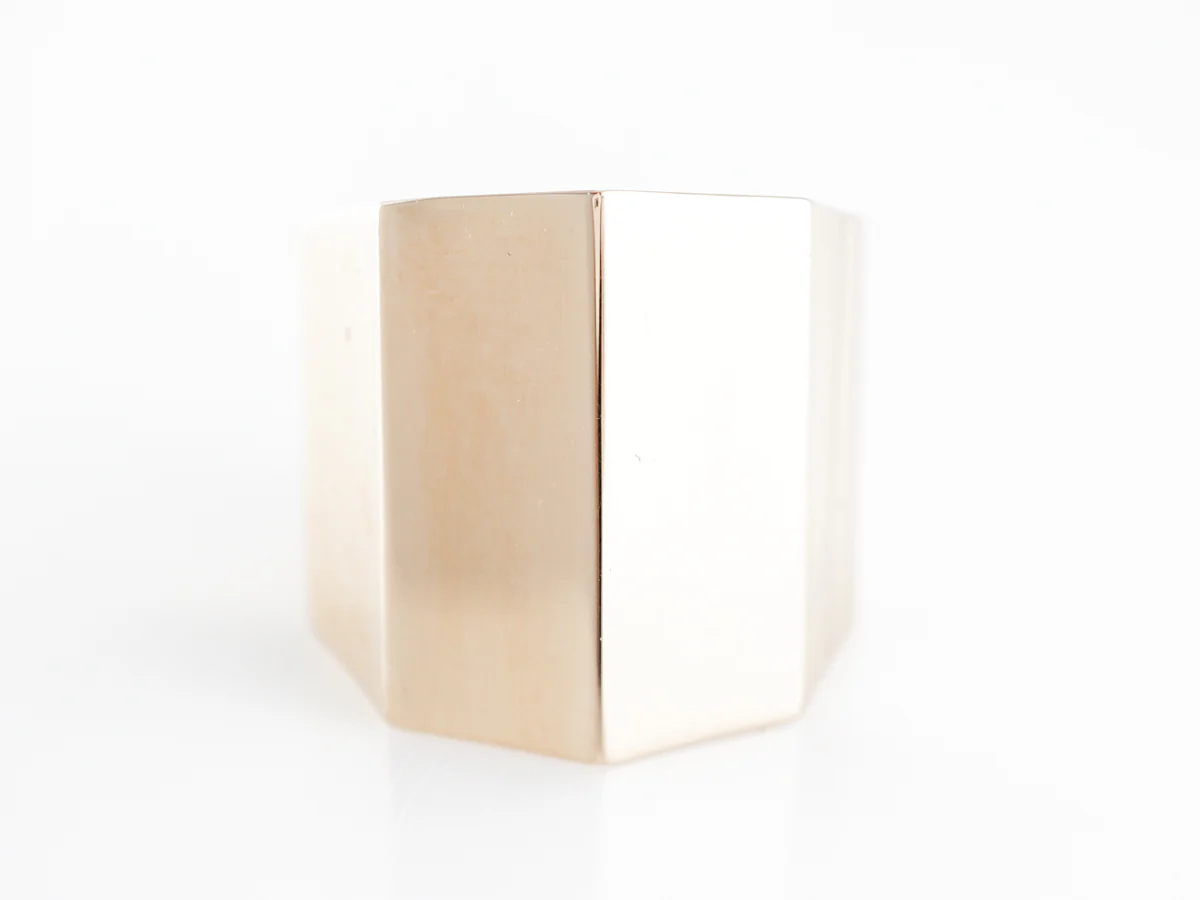 Cigar Band Ring in 14k Yellow Gold