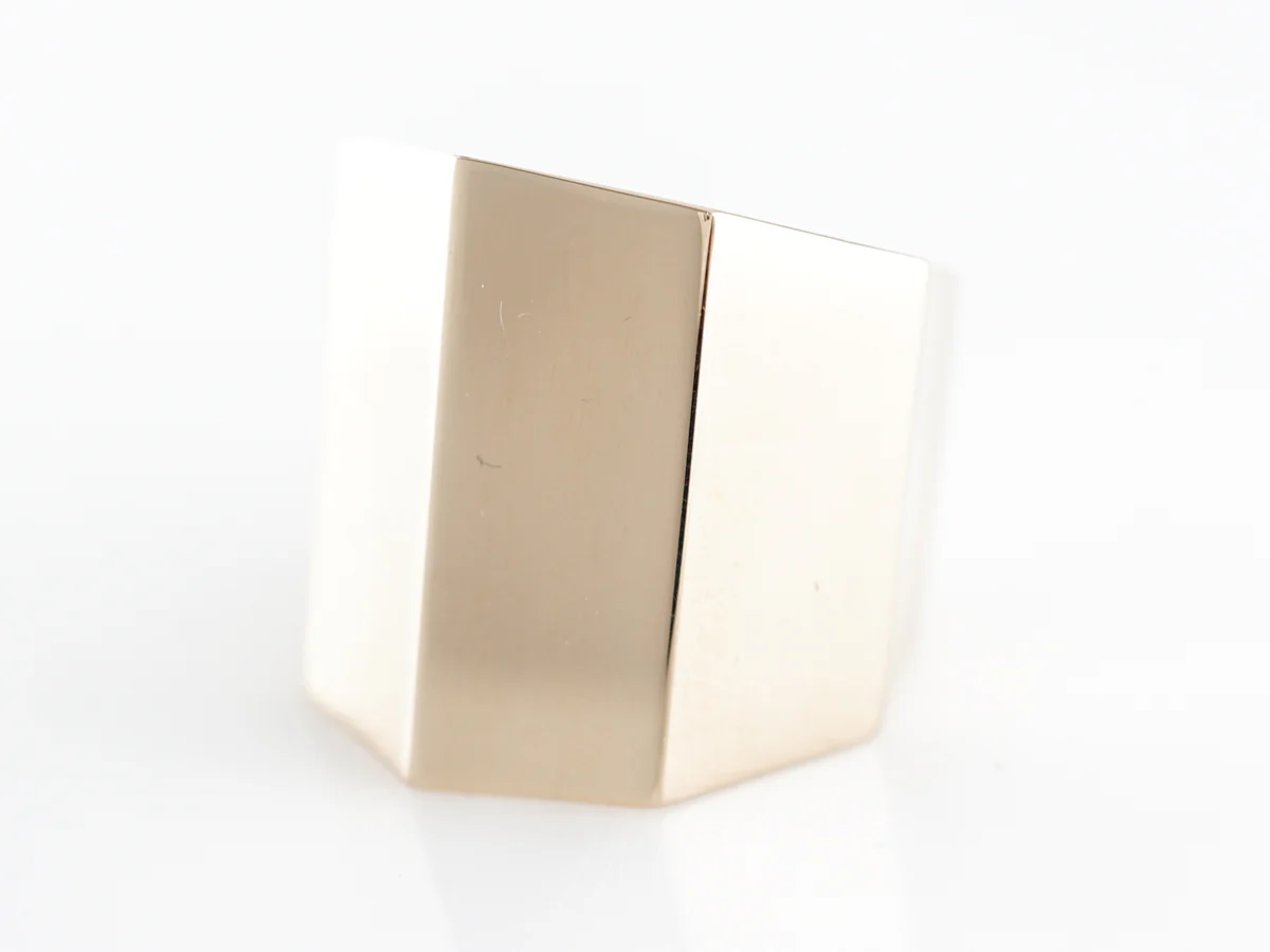Cigar Band Ring in 14k Yellow Gold - Image 2