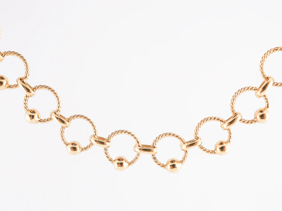 Circular Link Victorian Chain in 14k Yellow Gold - Image 3