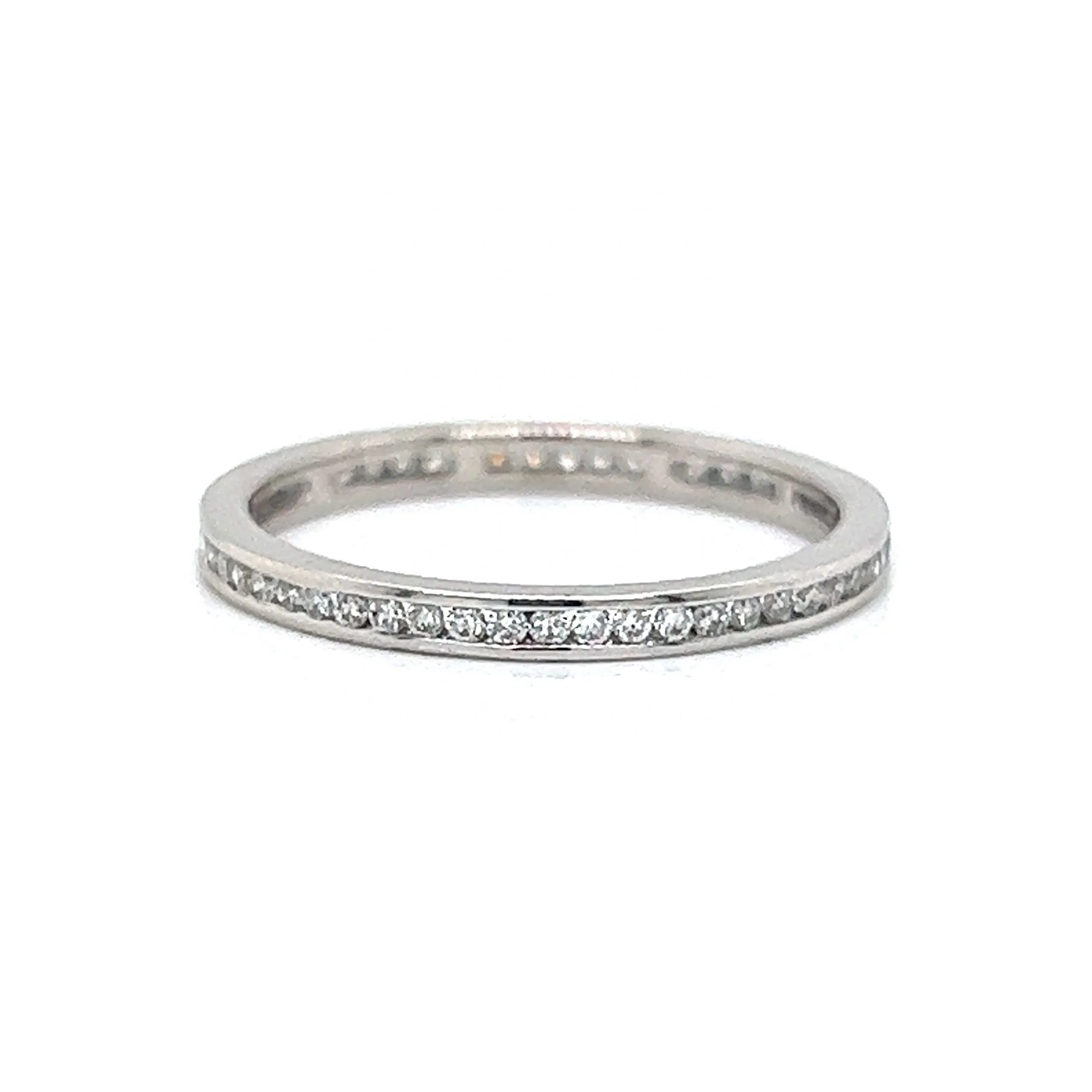 Classic Channel Set Diamond Eternity Band in 14k White Gold