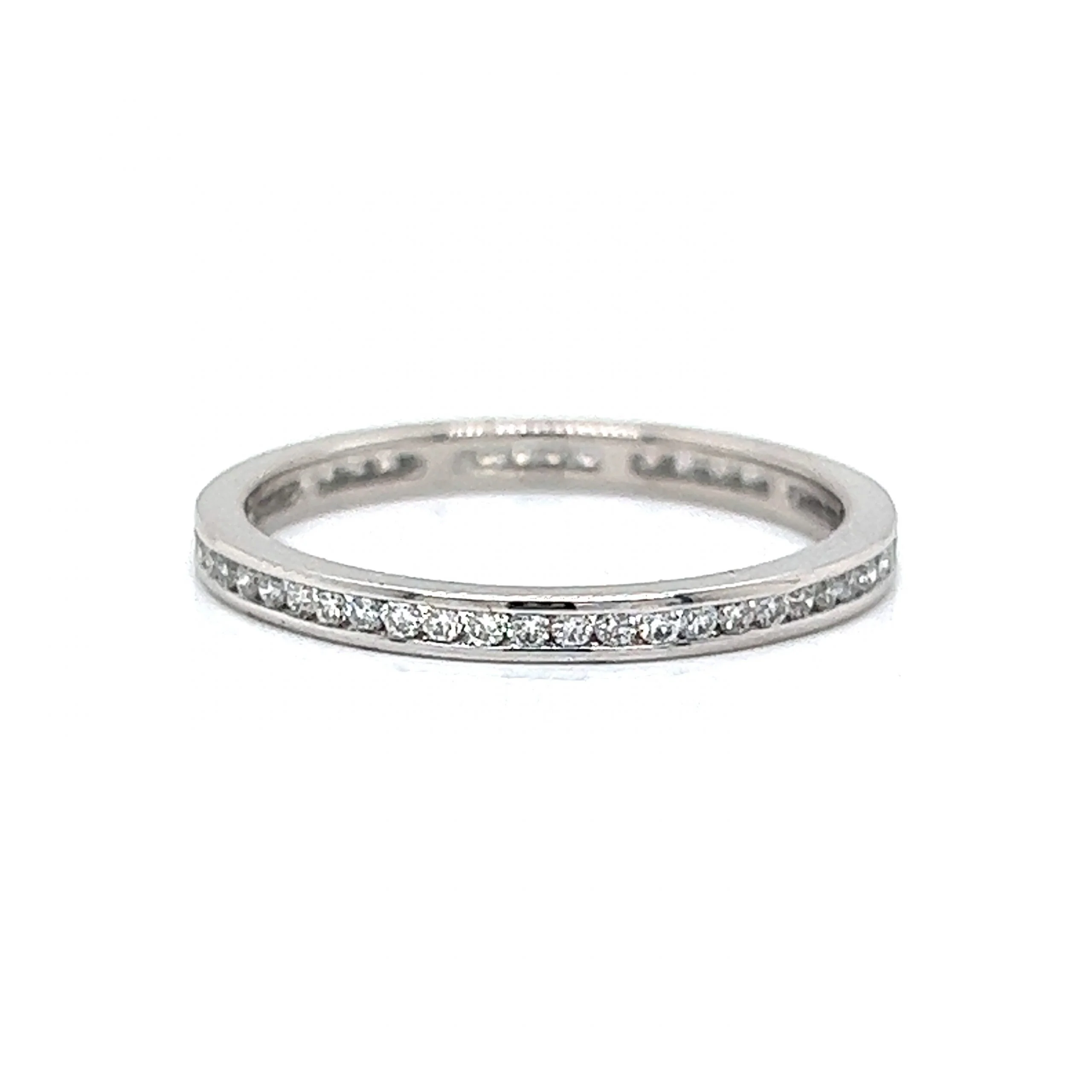 Classic Channel Set Diamond Eternity Band in 14k White Gold - Image 2