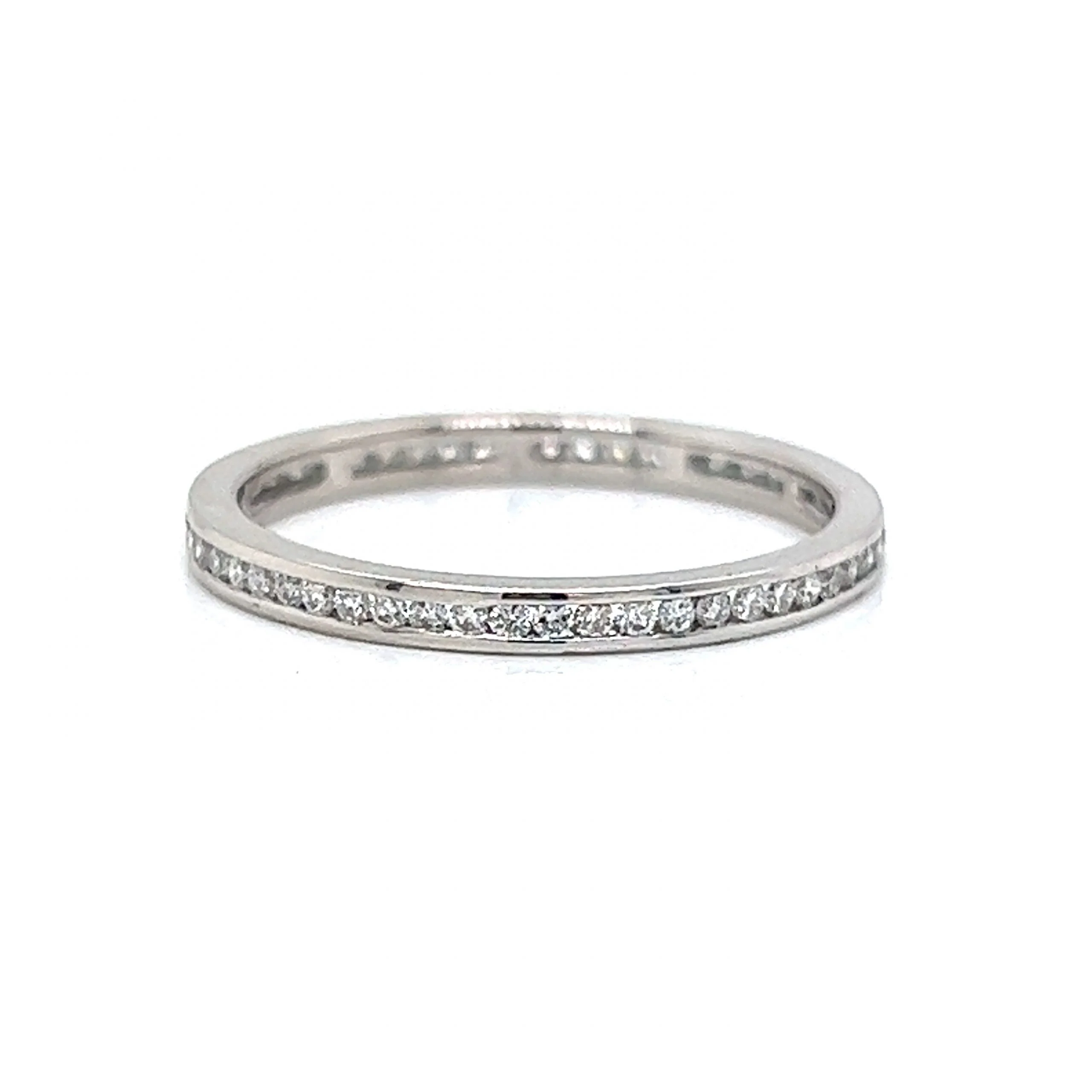 Classic Channel Set Diamond Eternity Band in 14k White Gold - Image 3