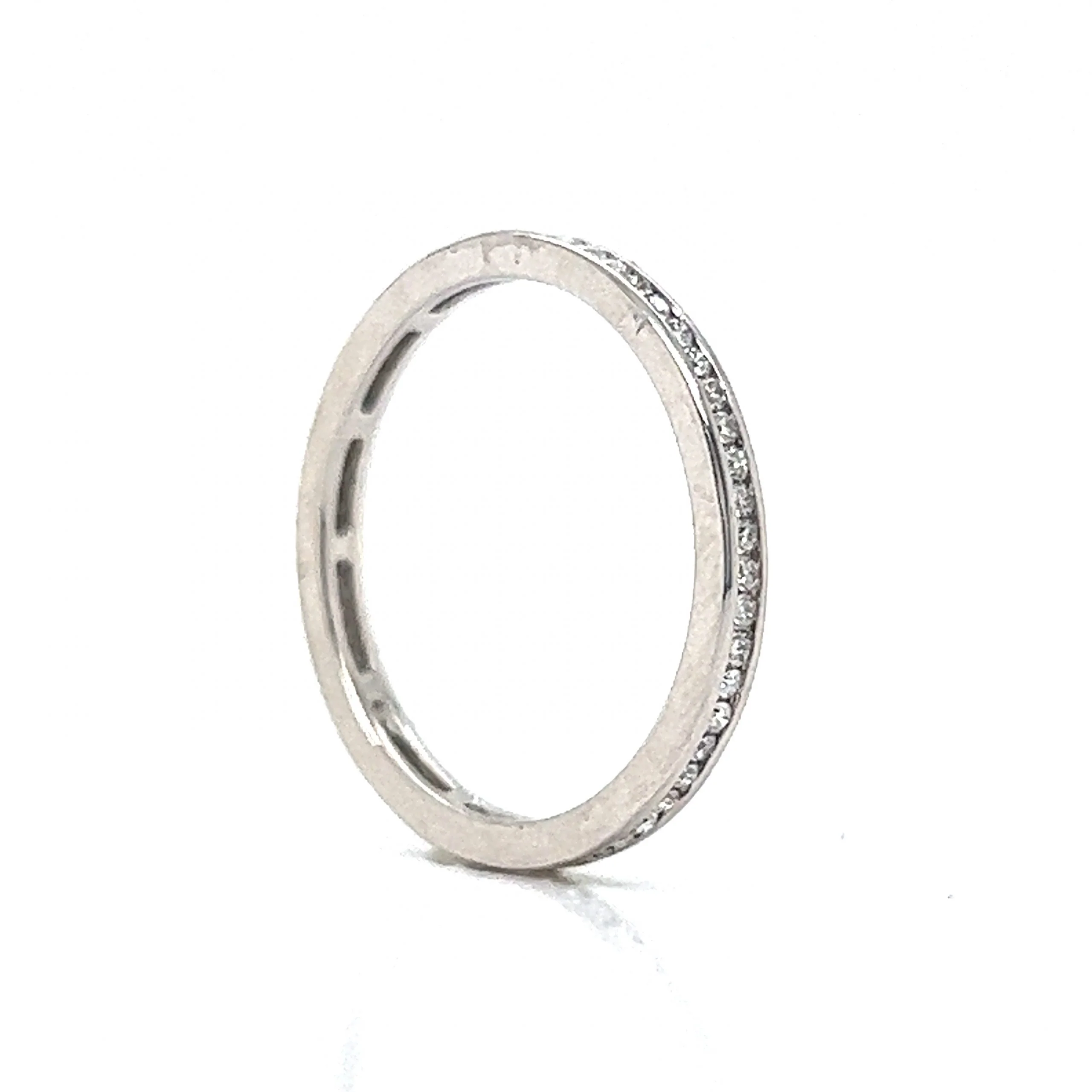 Classic Channel Set Diamond Eternity Band in 14k White Gold - Image 4