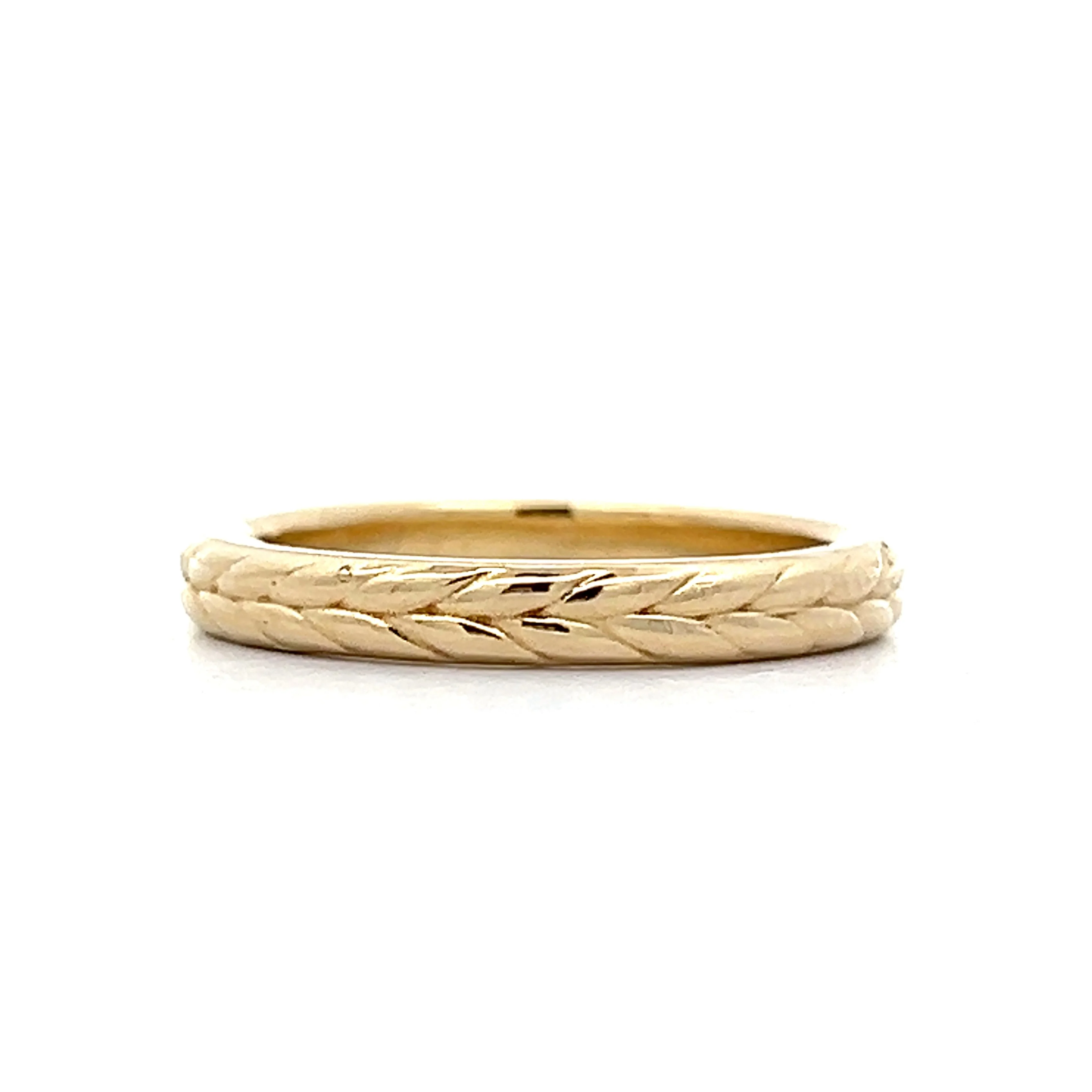 Classic Chevron Stacking Band in 14k Yellow Gold - Image 2
