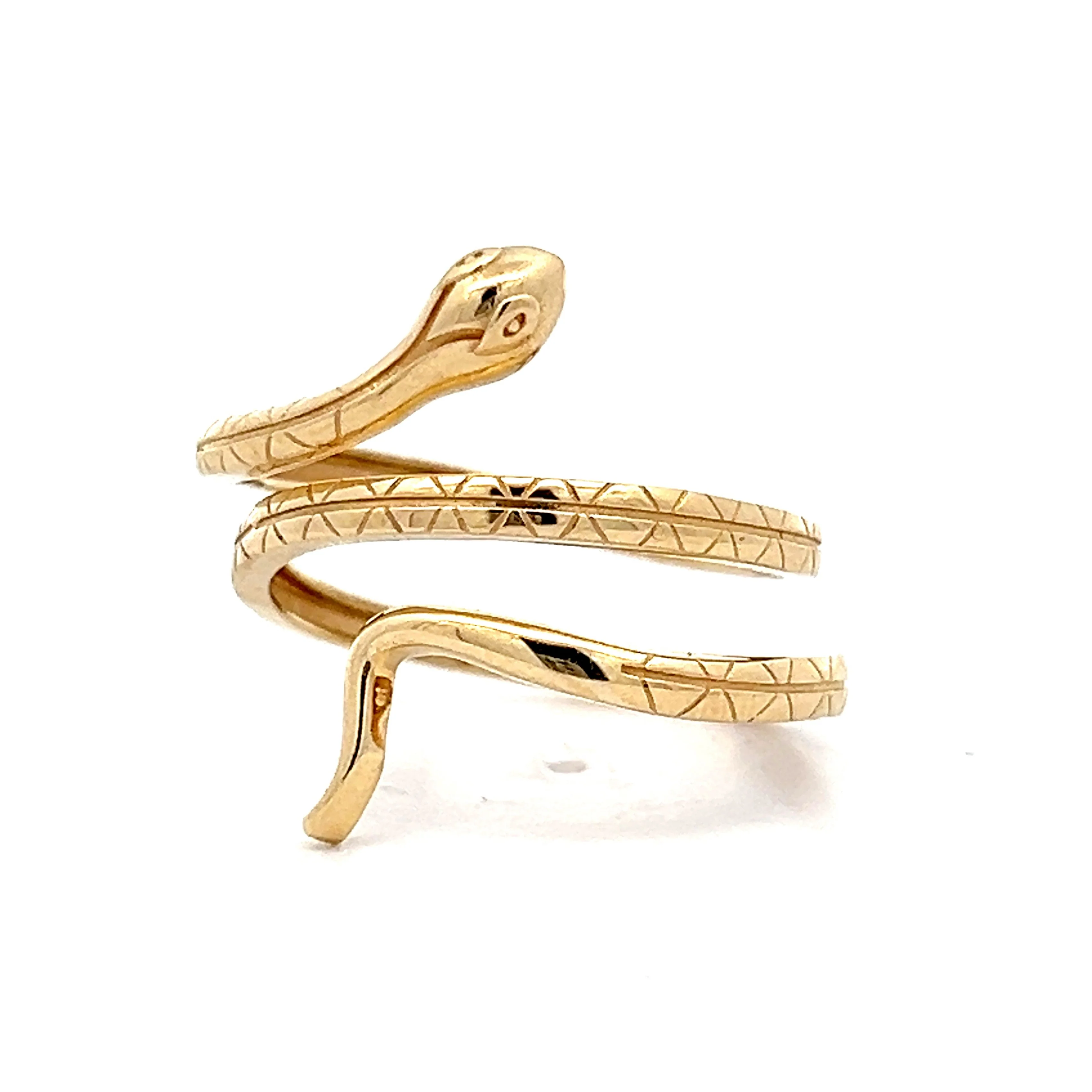 Classic Coiled Snake Ring in 14k Yellow Gold - Image 2