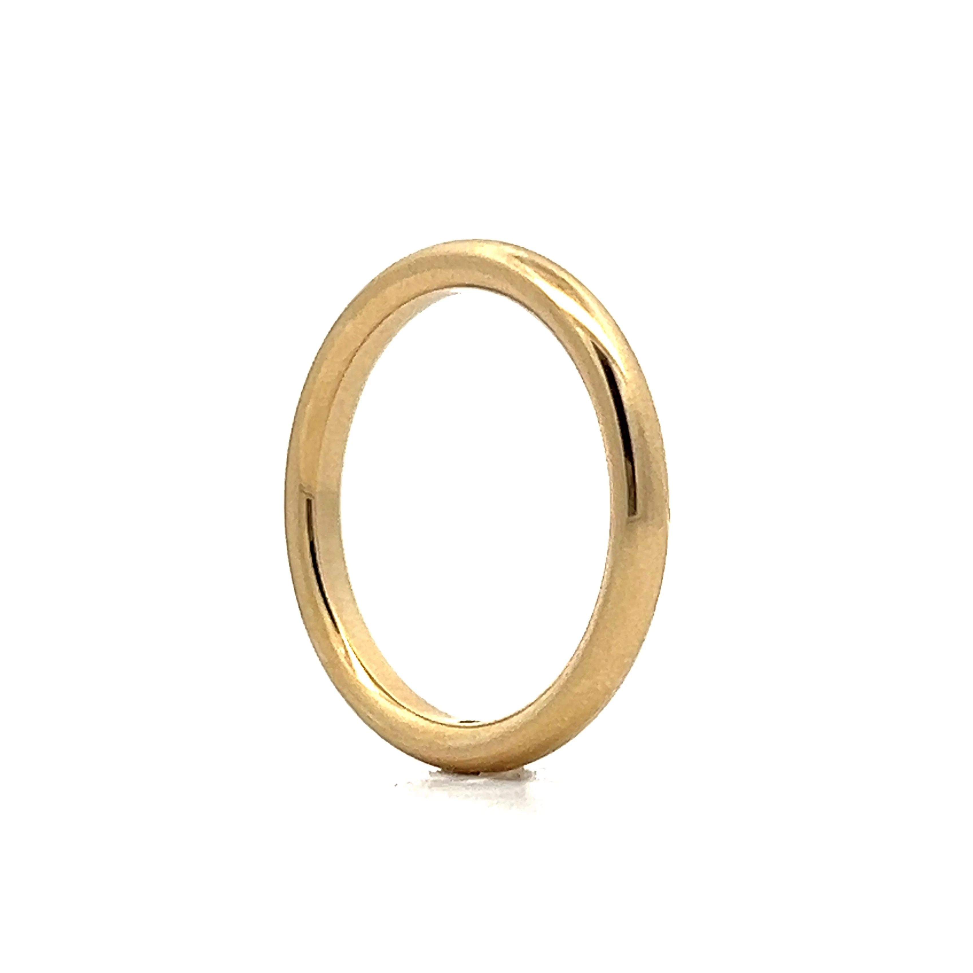 Classic Comfort Fit Wedding Band in 14k Yellow Gold - Image 5