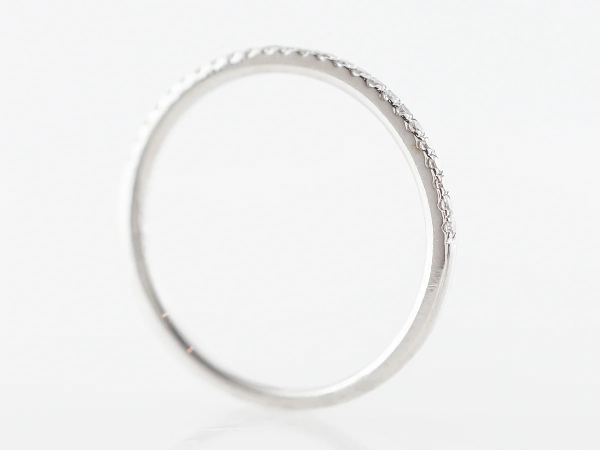 Classic Diamond Wedding Band in 14k White Gold - Image 5